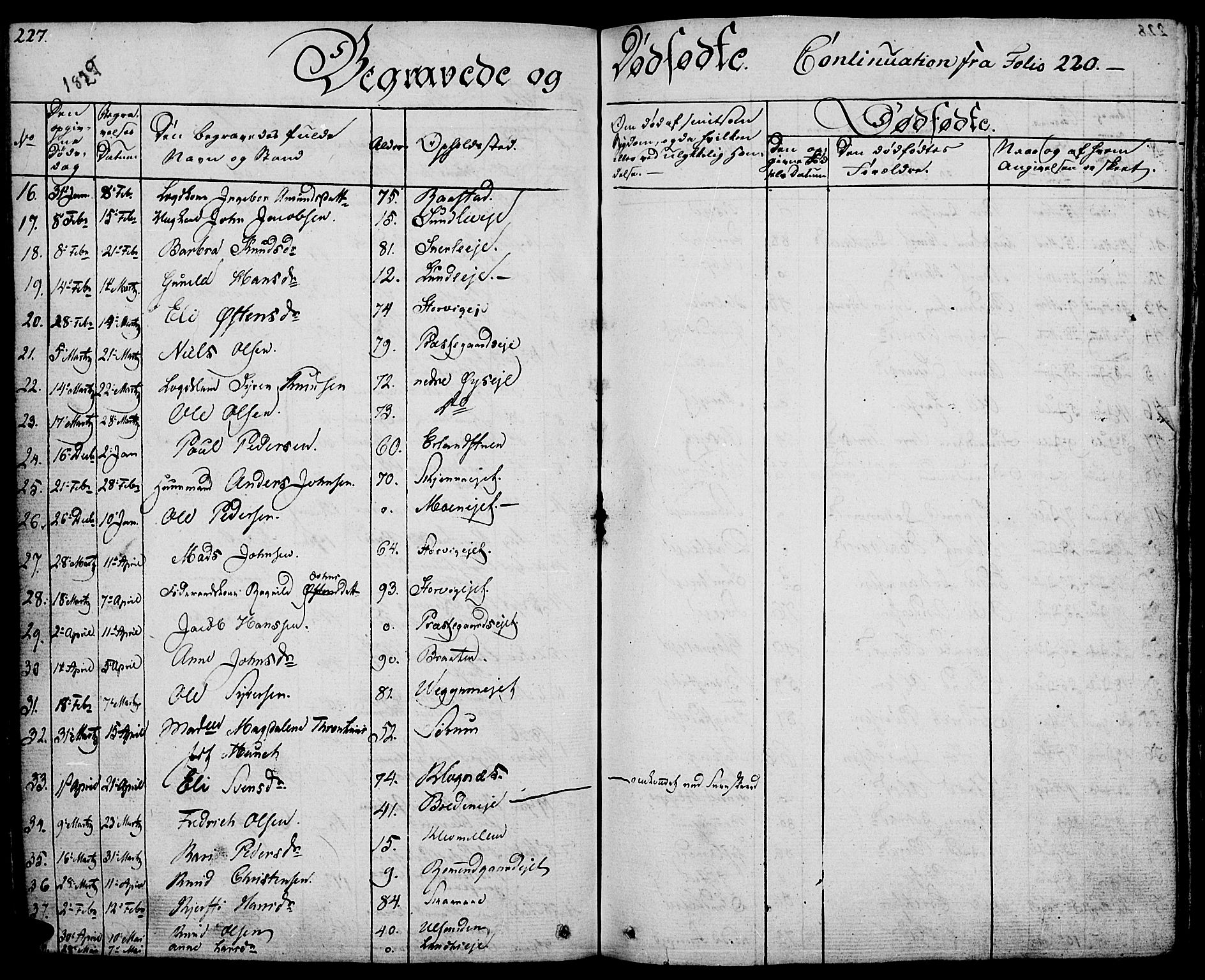 Vågå prestekontor, SAH/PREST-076/H/Ha/Haa/L0004: Parish register (official) no. 4 /1, 1827-1842, p. 227