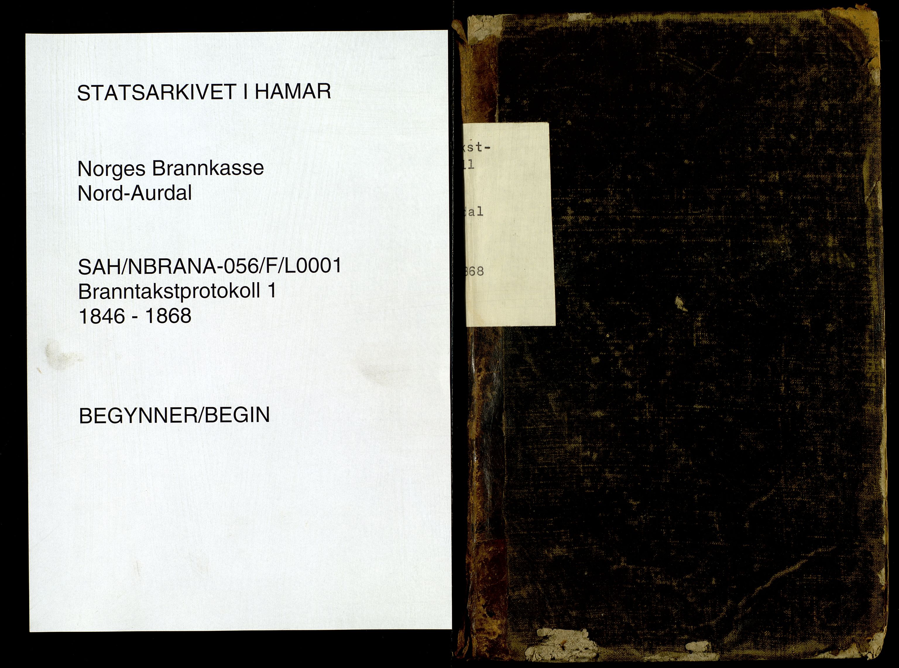 Norges Brannkasse, Nord-Aurdal, SAH/NBRANA-056/F/L0001: Branntakstprotokoll, 1846-1868