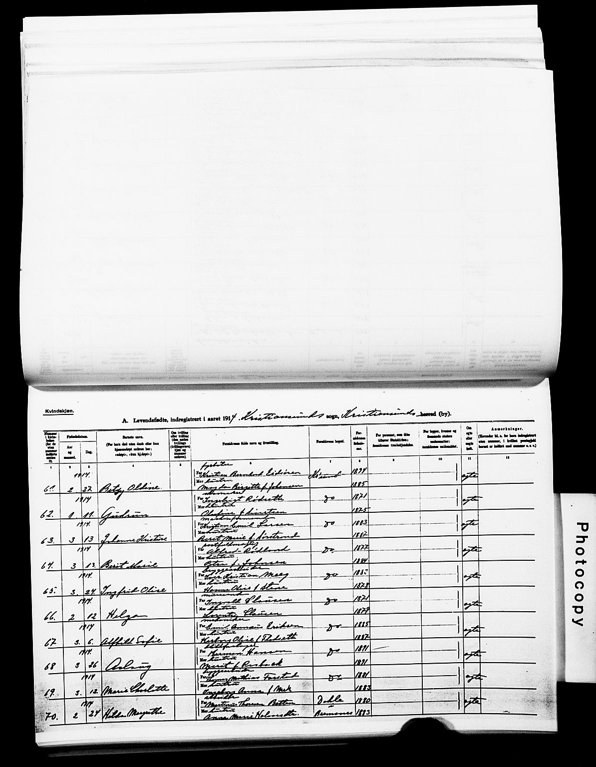 Ministerialprotokoller, klokkerbøker og fødselsregistre - Møre og Romsdal, AV/SAT-A-1454/572/L0861: Parish register (official) no. 572D05, 1913-1920