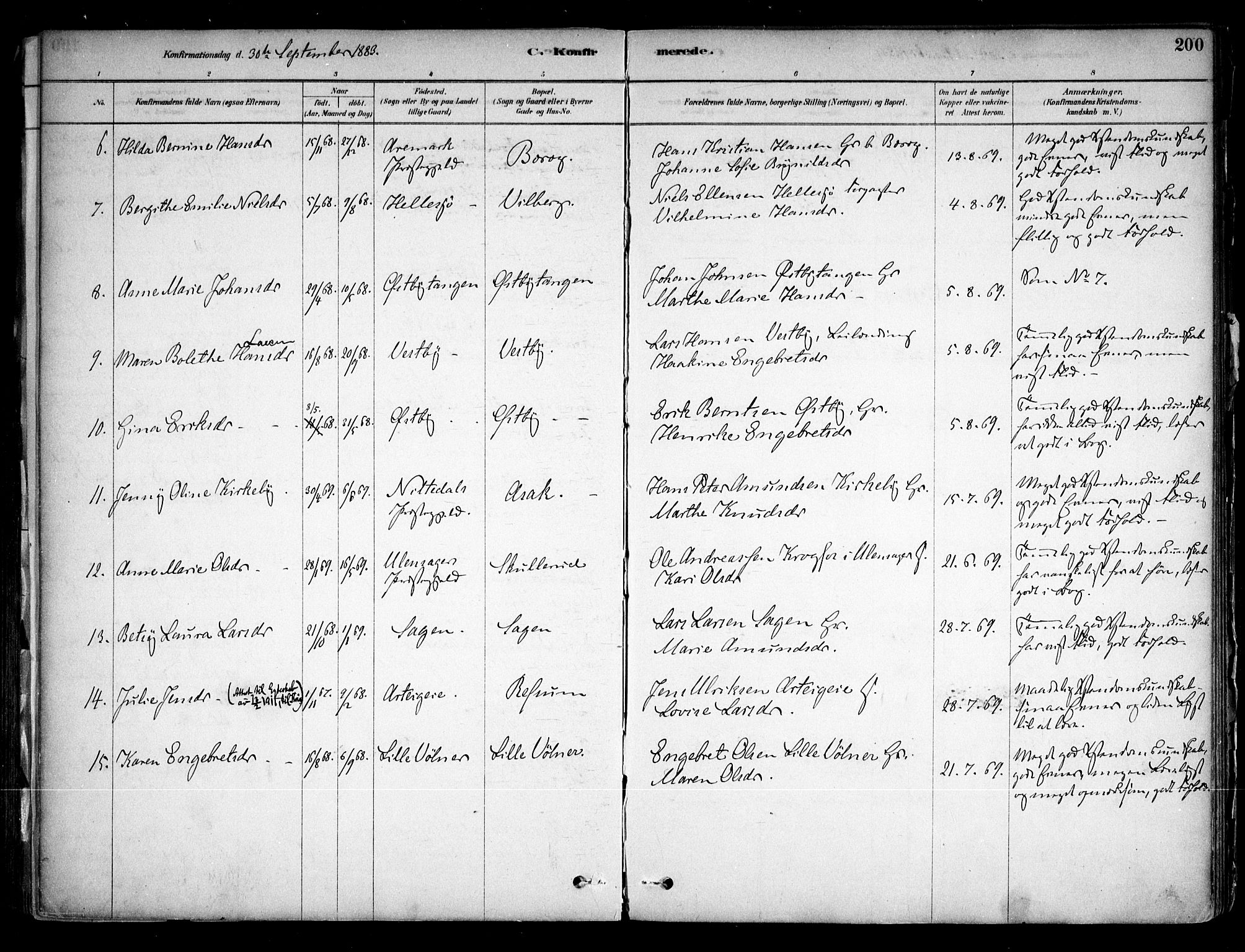 Sørum prestekontor Kirkebøker, AV/SAO-A-10303/F/Fa/L0007: Parish register (official) no. I 7, 1878-1914, p. 200