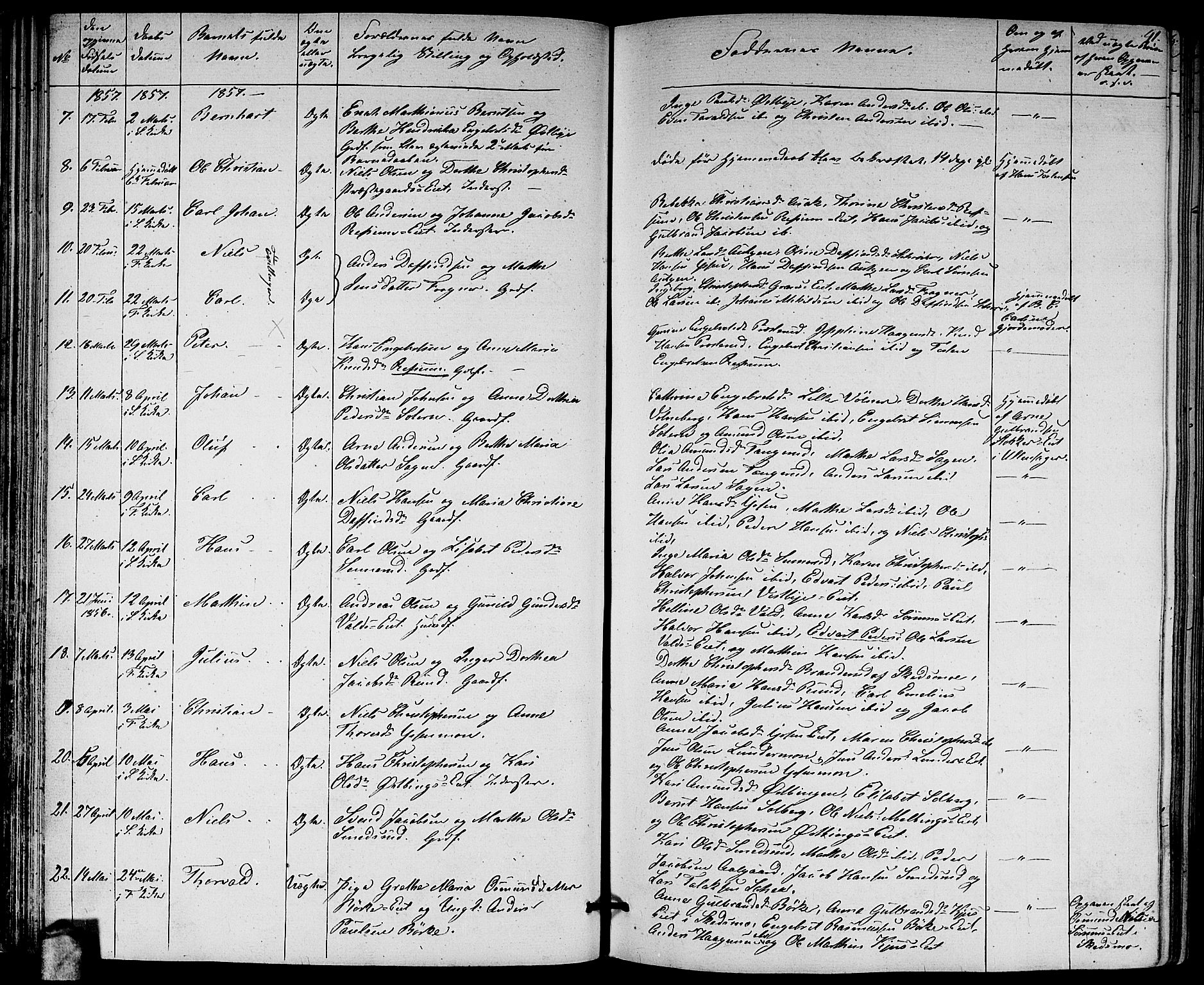 Sørum prestekontor Kirkebøker, AV/SAO-A-10303/G/Ga/L0003: Parish register (copy) no. I 3, 1846-1863, p. 41