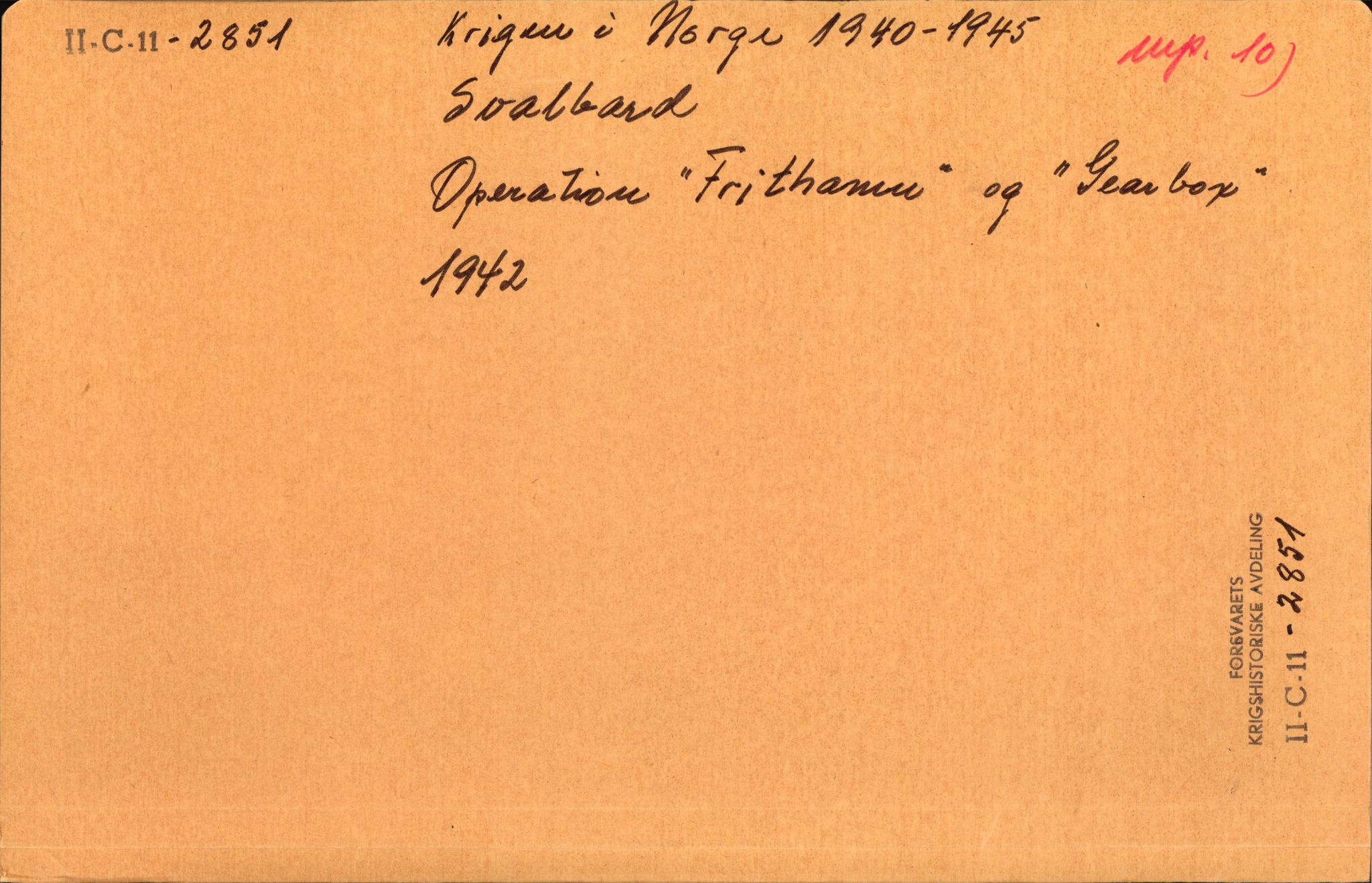 Forsvaret, Forsvarets krigshistoriske avdeling, AV/RA-RAFA-2017/Y/Yf/L0214: II-C-11-2851-2856  -  Svalbard.  Jan Mayen.  Syd-Georgia.  Walchern., 1940-1945, p. 364