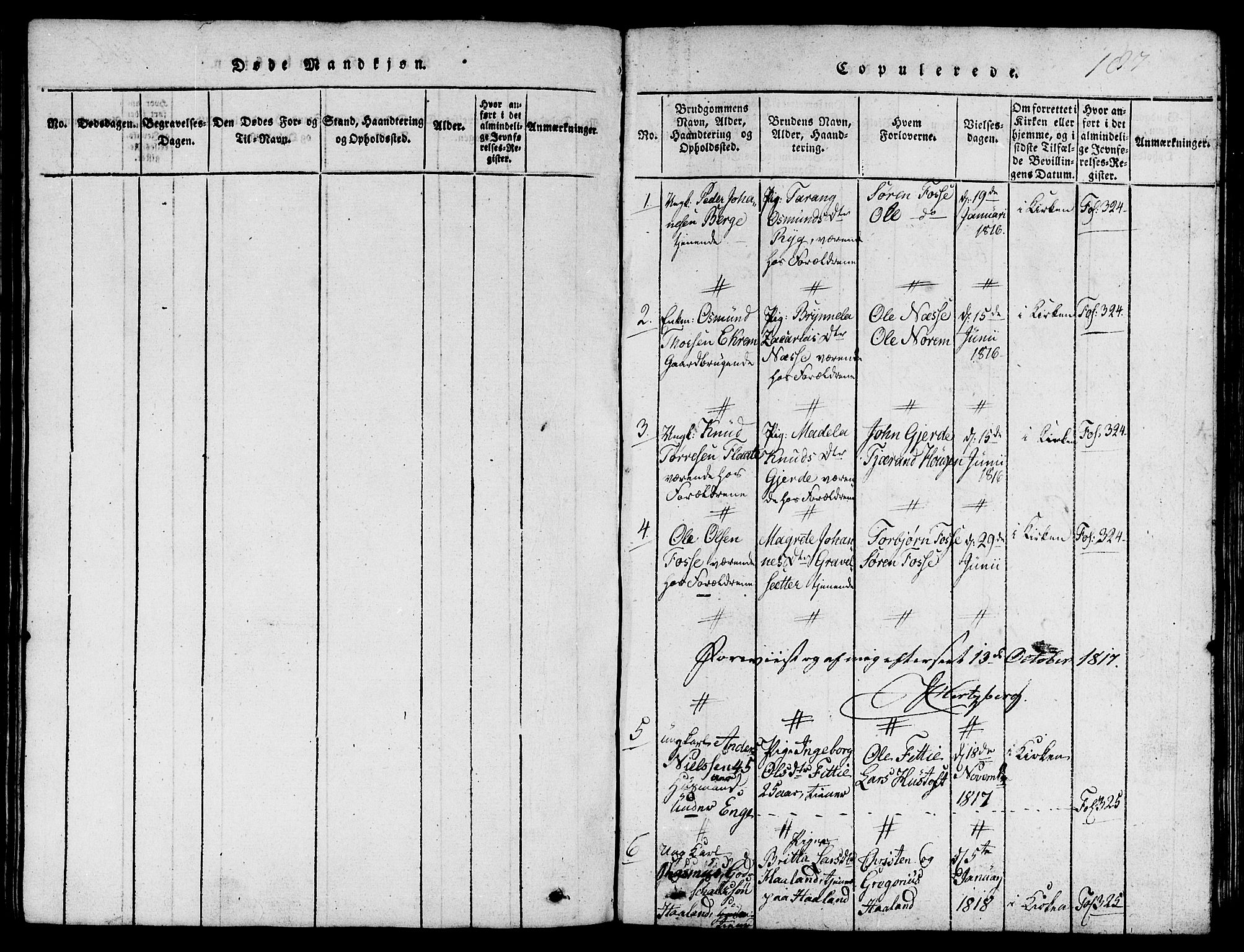 Etne sokneprestembete, SAB/A-75001/H/Hab: Parish register (copy) no. C 1, 1816-1841, p. 187
