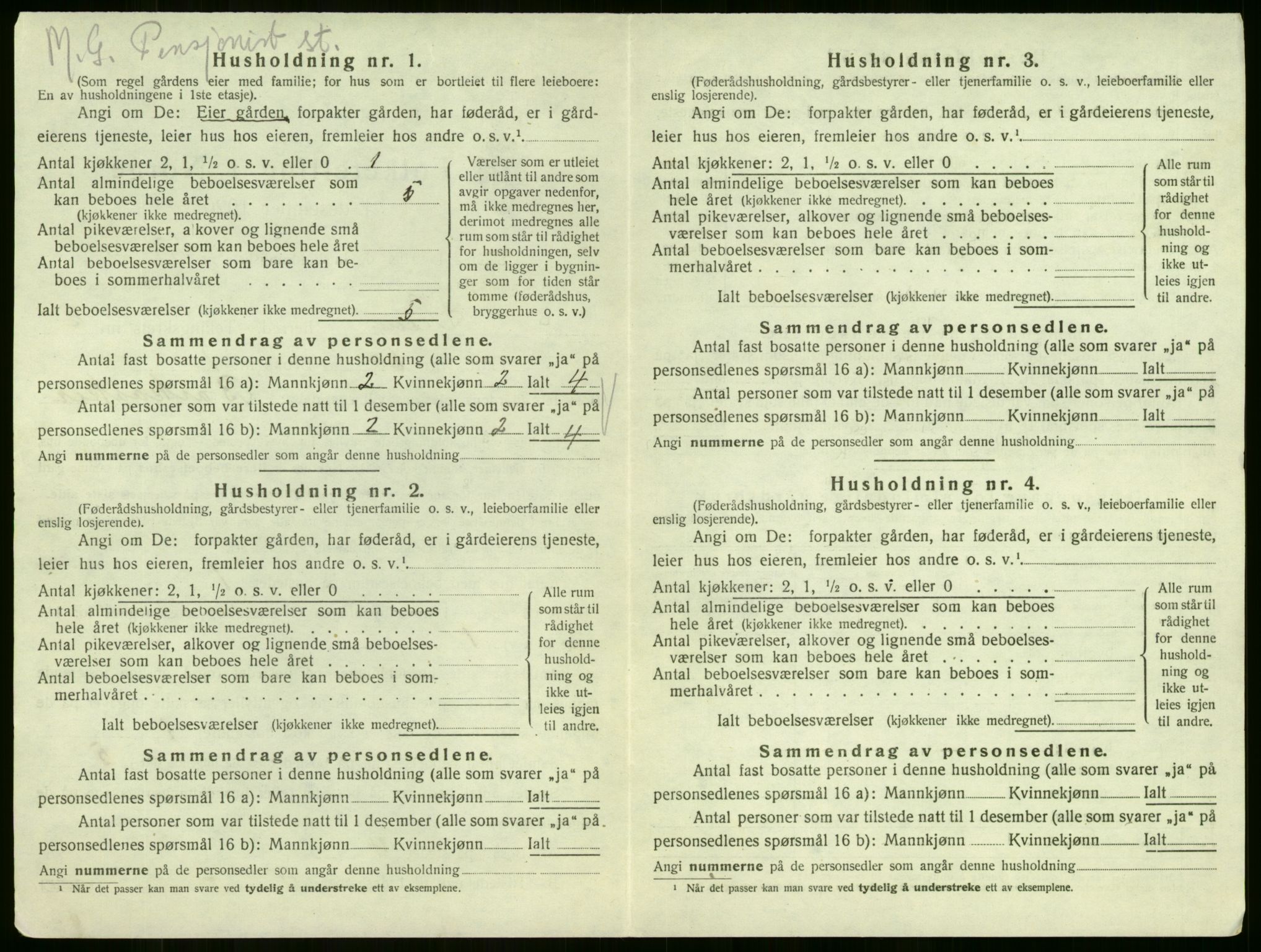 SAKO, 1920 census for Sem, 1920, p. 608