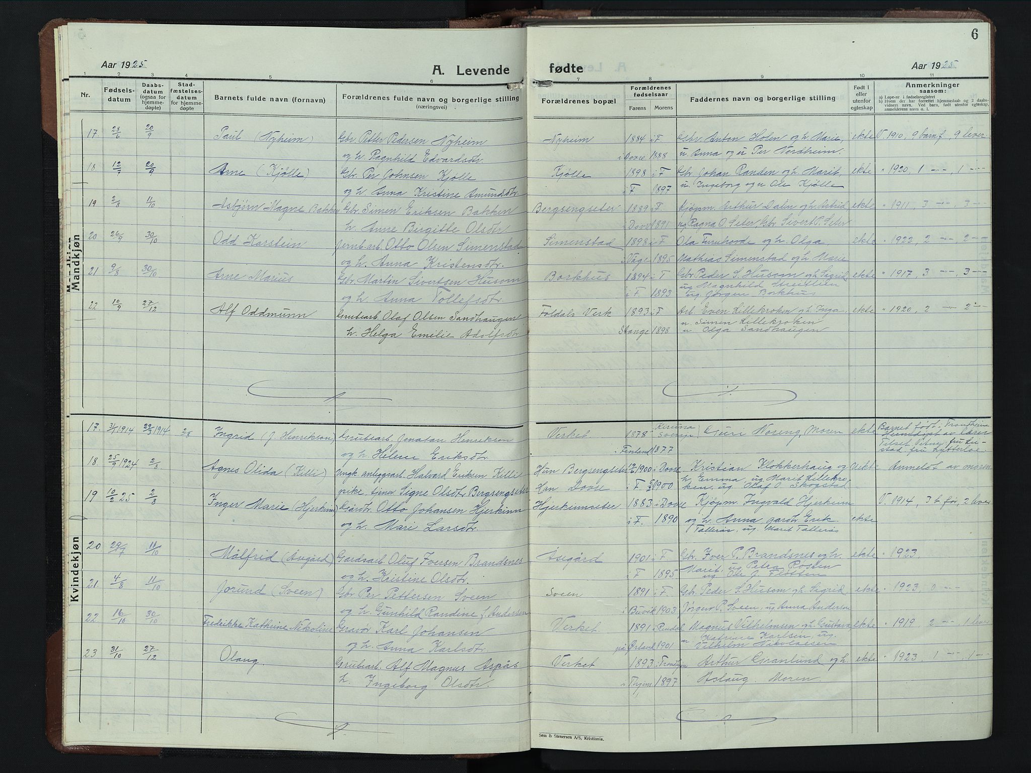 Alvdal prestekontor, SAH/PREST-060/H/Ha/Hab/L0008: Parish register (copy) no. 8, 1925-1953, p. 6