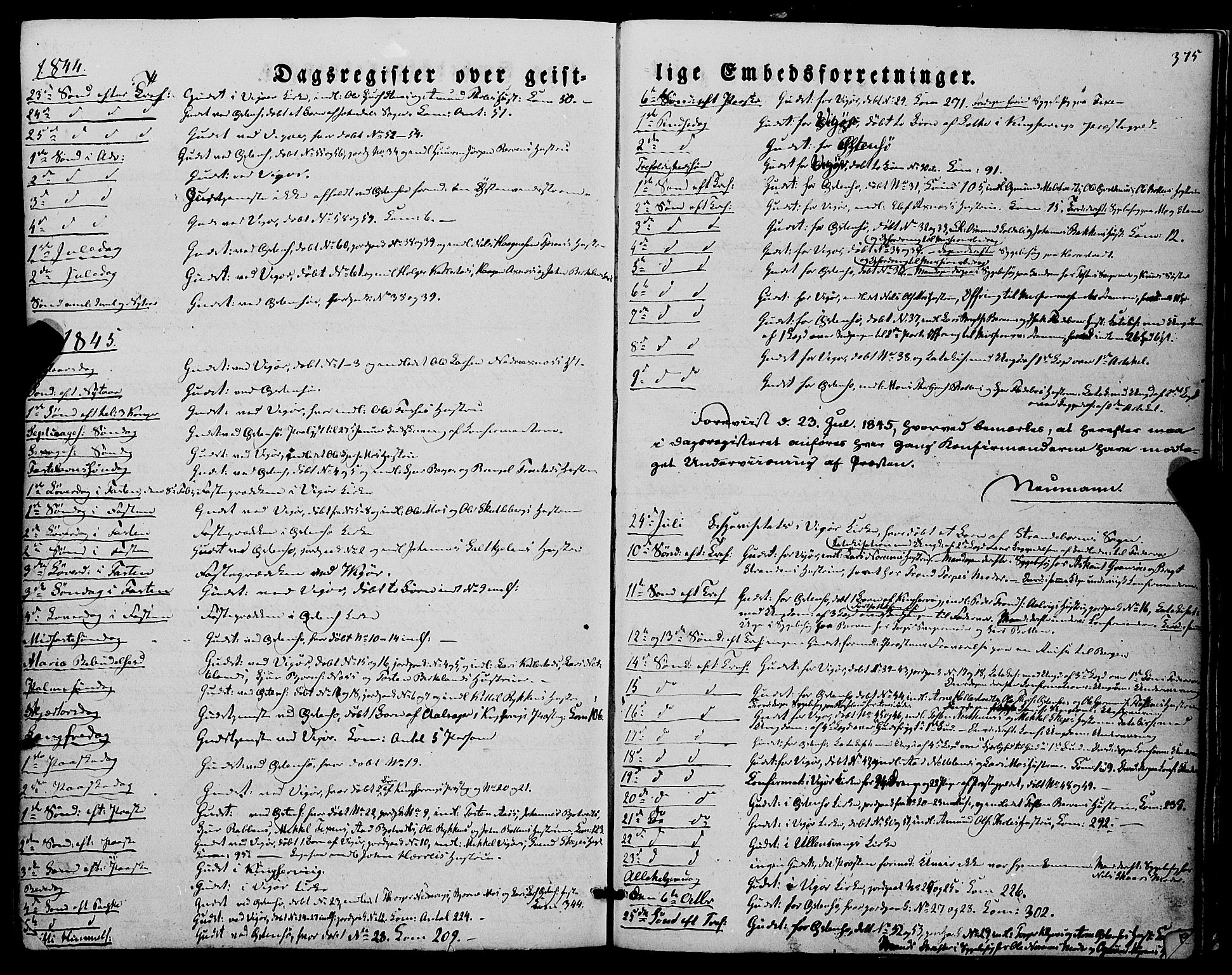 Kvam sokneprestembete, AV/SAB-A-76201/H/Haa: Parish register (official) no. A 8, 1844-1863, p. 375