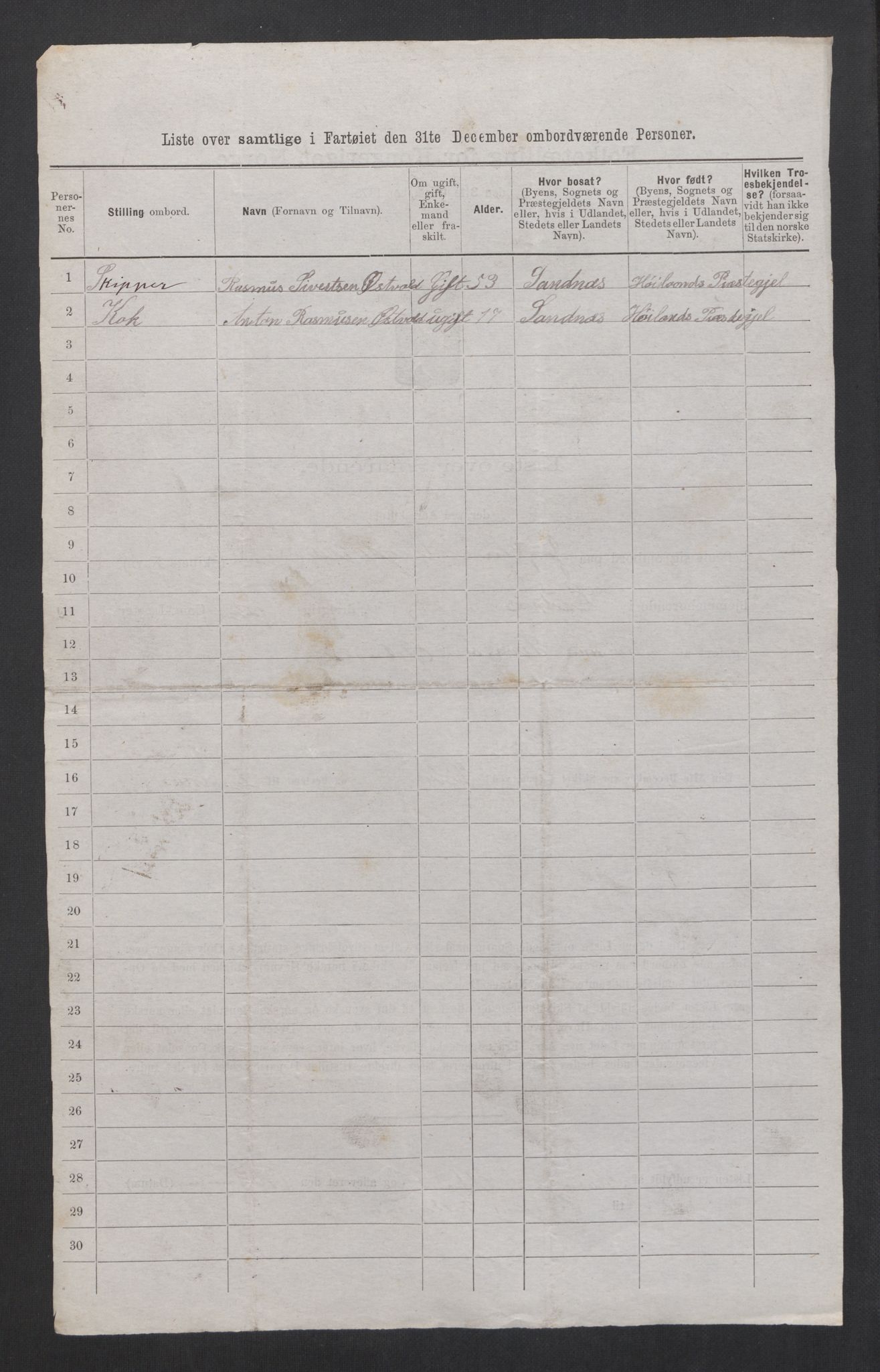 RA, 1875 census, lists of crew on ships: Ships in domestic ports, 1875, p. 464