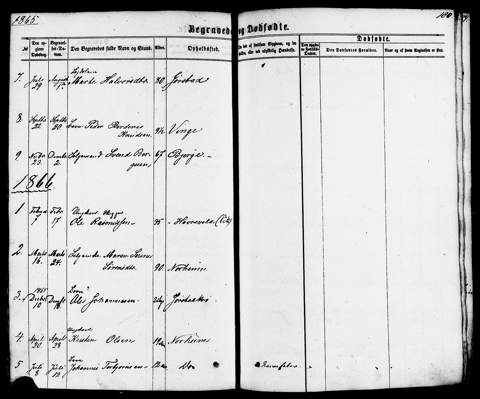 Nedstrand sokneprestkontor, AV/SAST-A-101841/01/IV: Parish register (official) no. A 10, 1861-1887, p. 180