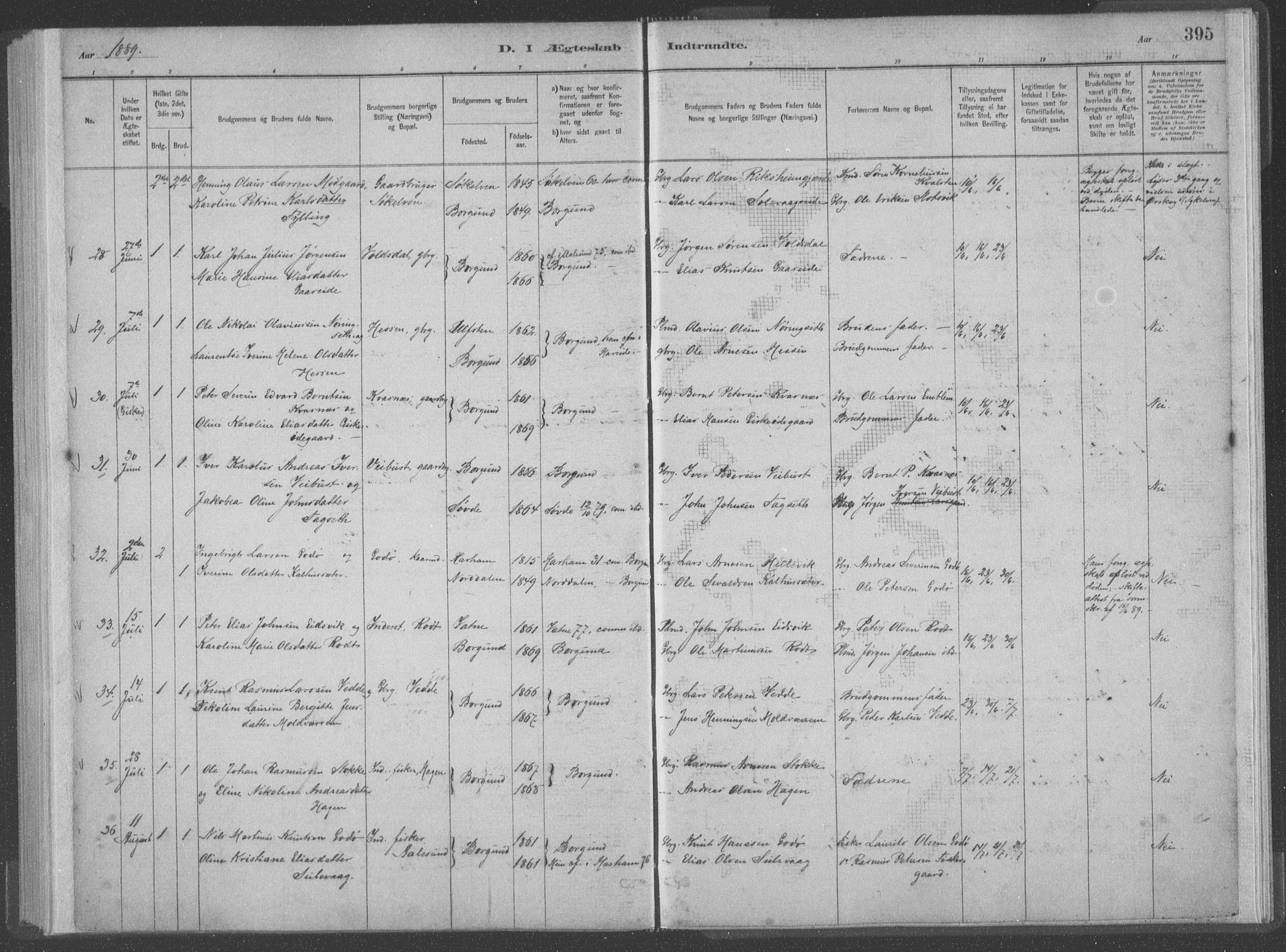 Ministerialprotokoller, klokkerbøker og fødselsregistre - Møre og Romsdal, AV/SAT-A-1454/528/L0402: Parish register (official) no. 528A12II, 1880-1903, p. 395