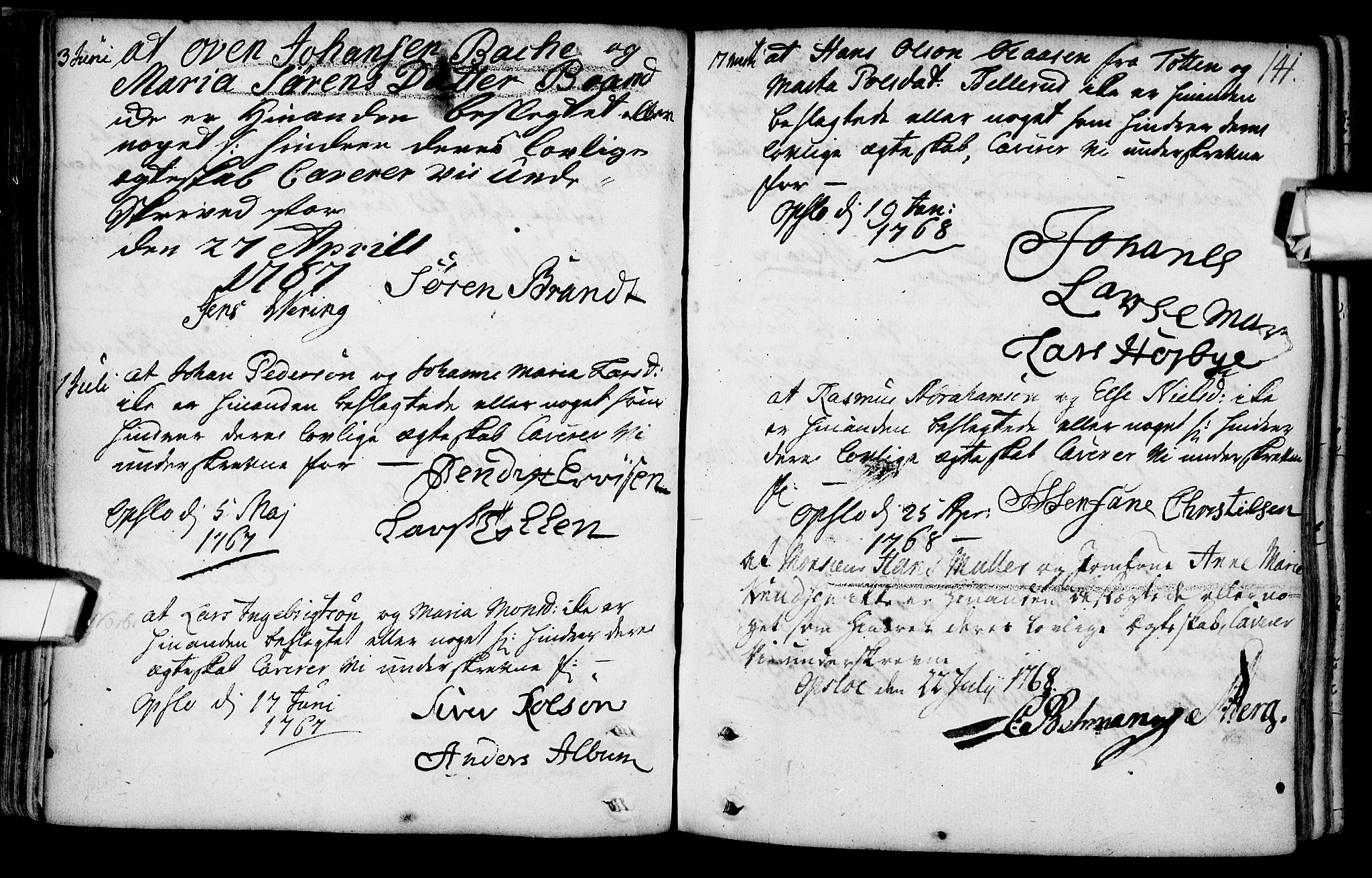 Gamlebyen prestekontor Kirkebøker, SAO/A-10884/F/Fa/L0001: Parish register (official) no. 1, 1734-1818, p. 141