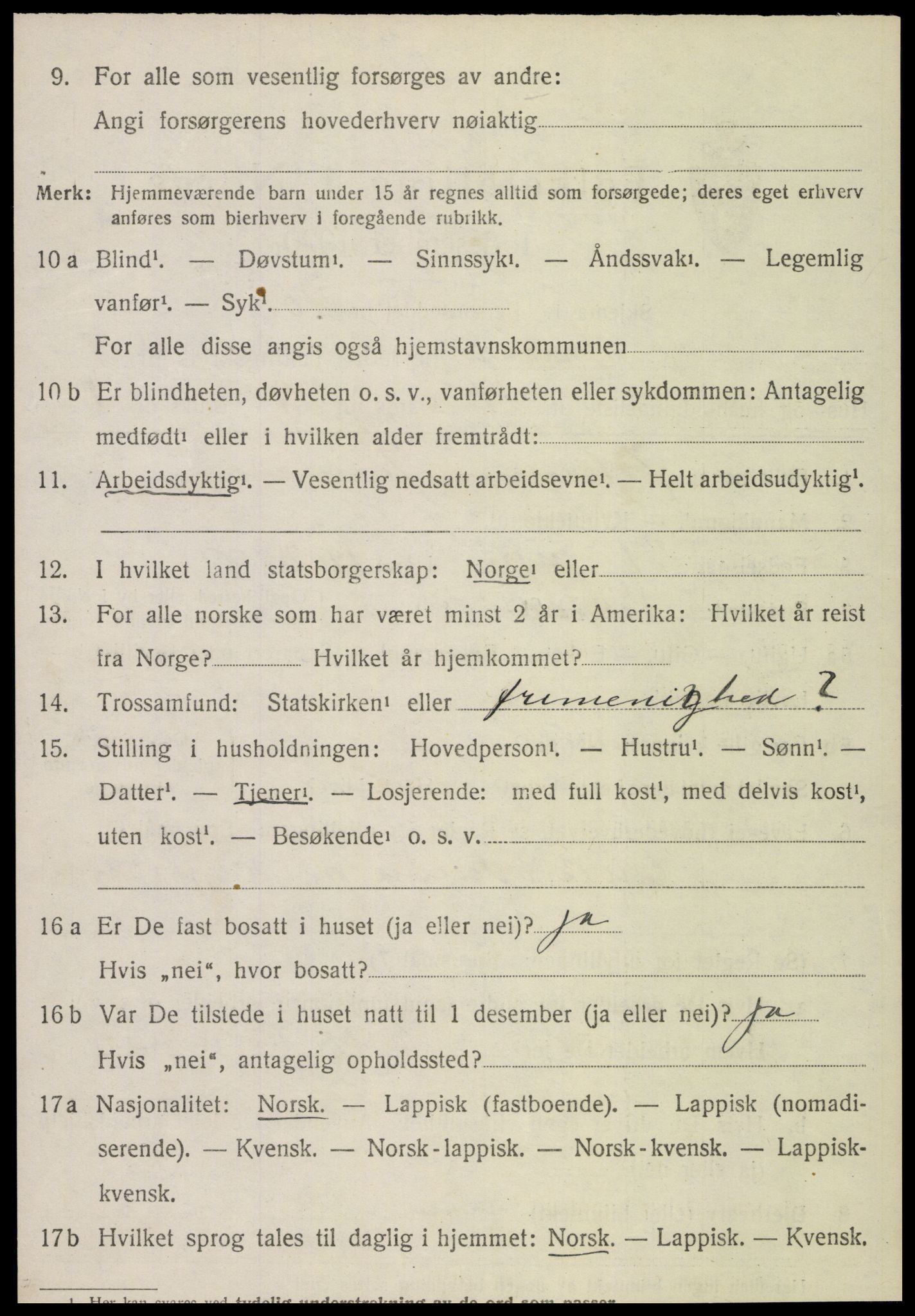 SAT, 1920 census for Snåsa, 1920, p. 3387