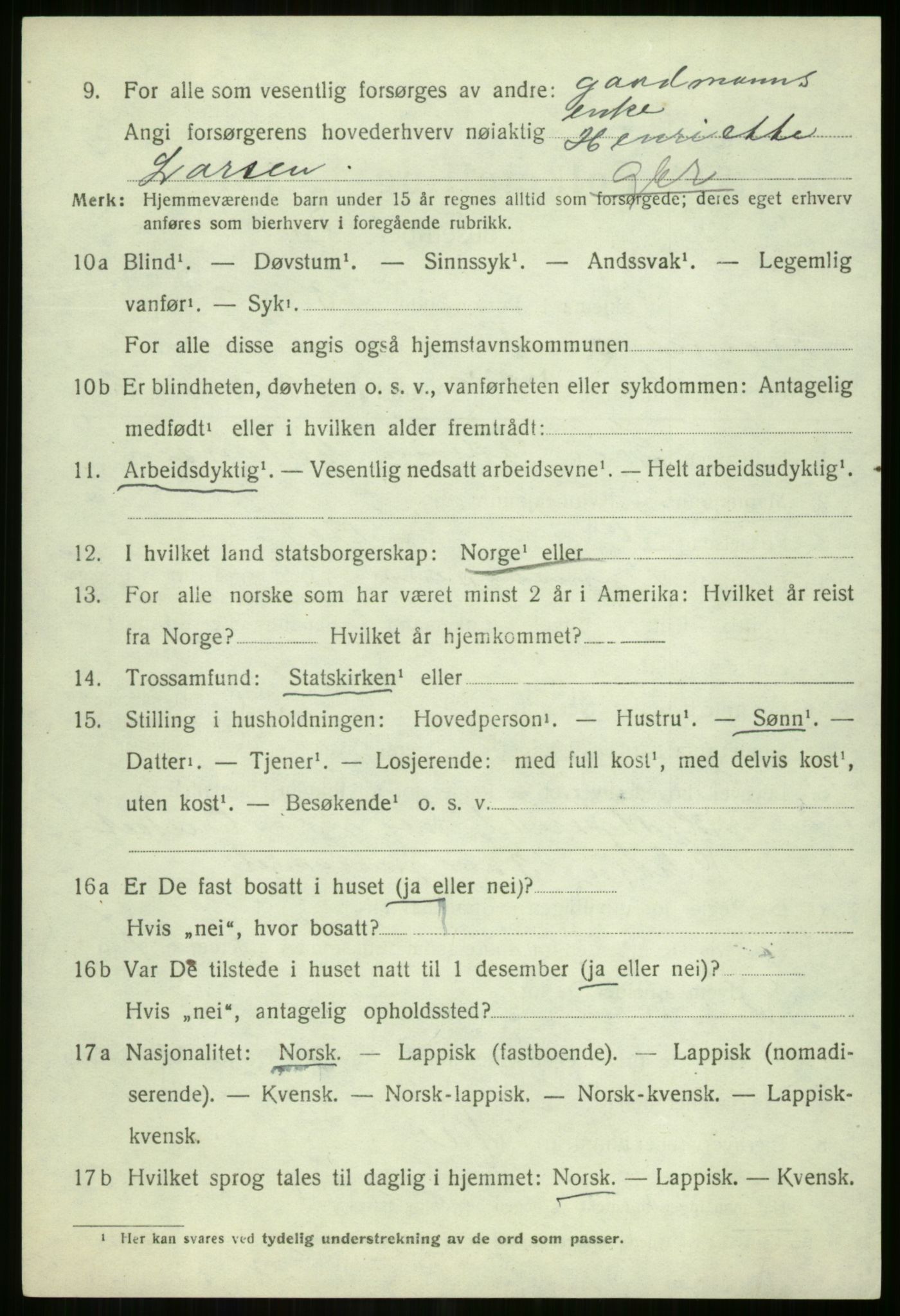 SATØ, 1920 census for Tromsøysund, 1920, p. 10573