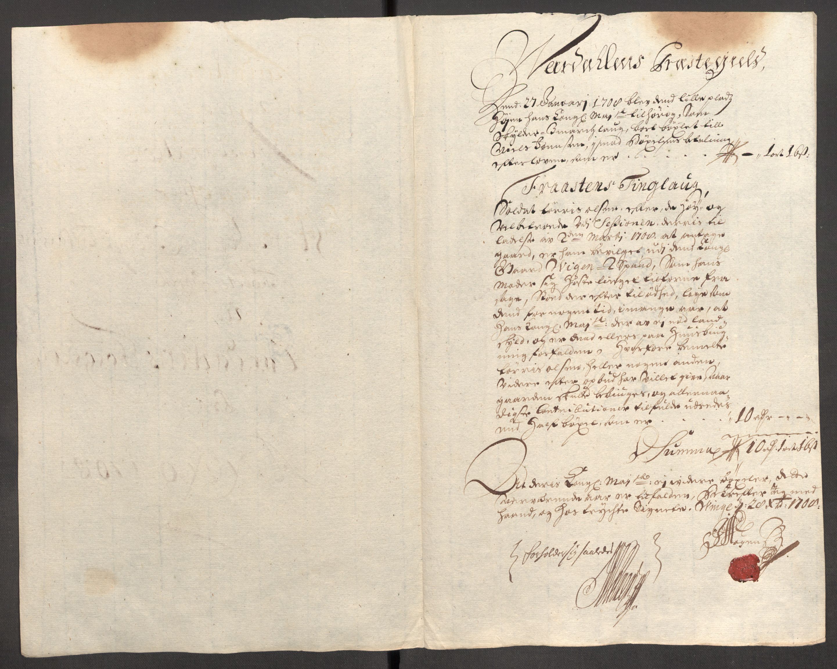 Rentekammeret inntil 1814, Reviderte regnskaper, Fogderegnskap, RA/EA-4092/R62/L4198: Fogderegnskap Stjørdal og Verdal, 1708, p. 163