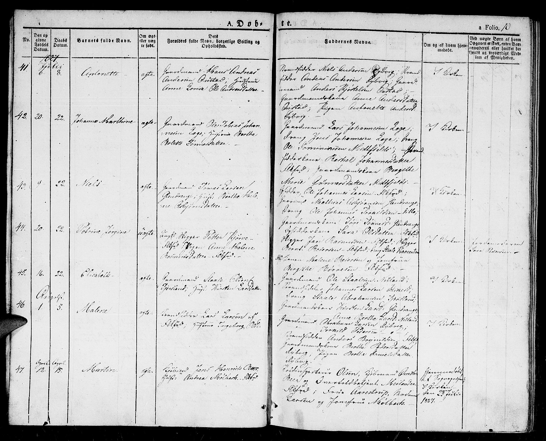 Flekkefjord sokneprestkontor, AV/SAK-1111-0012/F/Fb/Fbc/L0004: Parish register (copy) no. B 4, 1827-1846, p. 10
