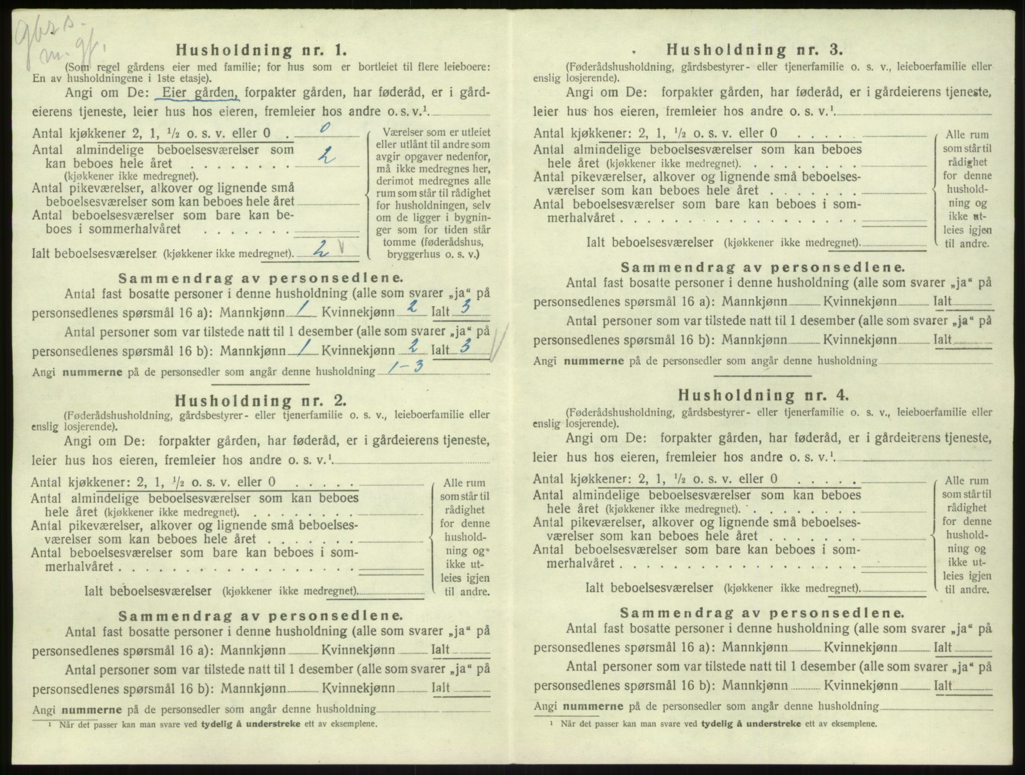 SAB, 1920 census for Lavik, 1920, p. 356