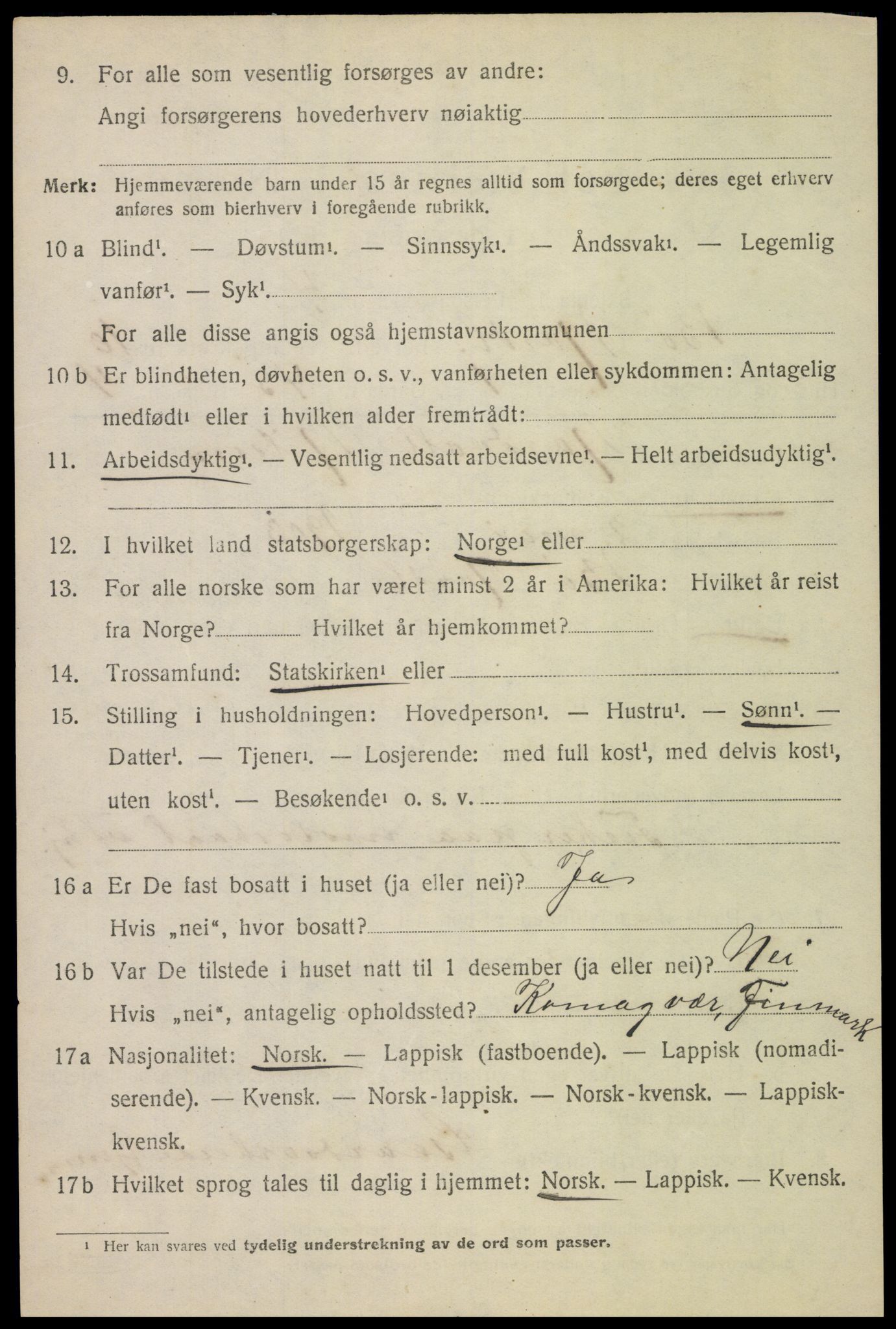 SAT, 1920 census for Bø, 1920, p. 8525