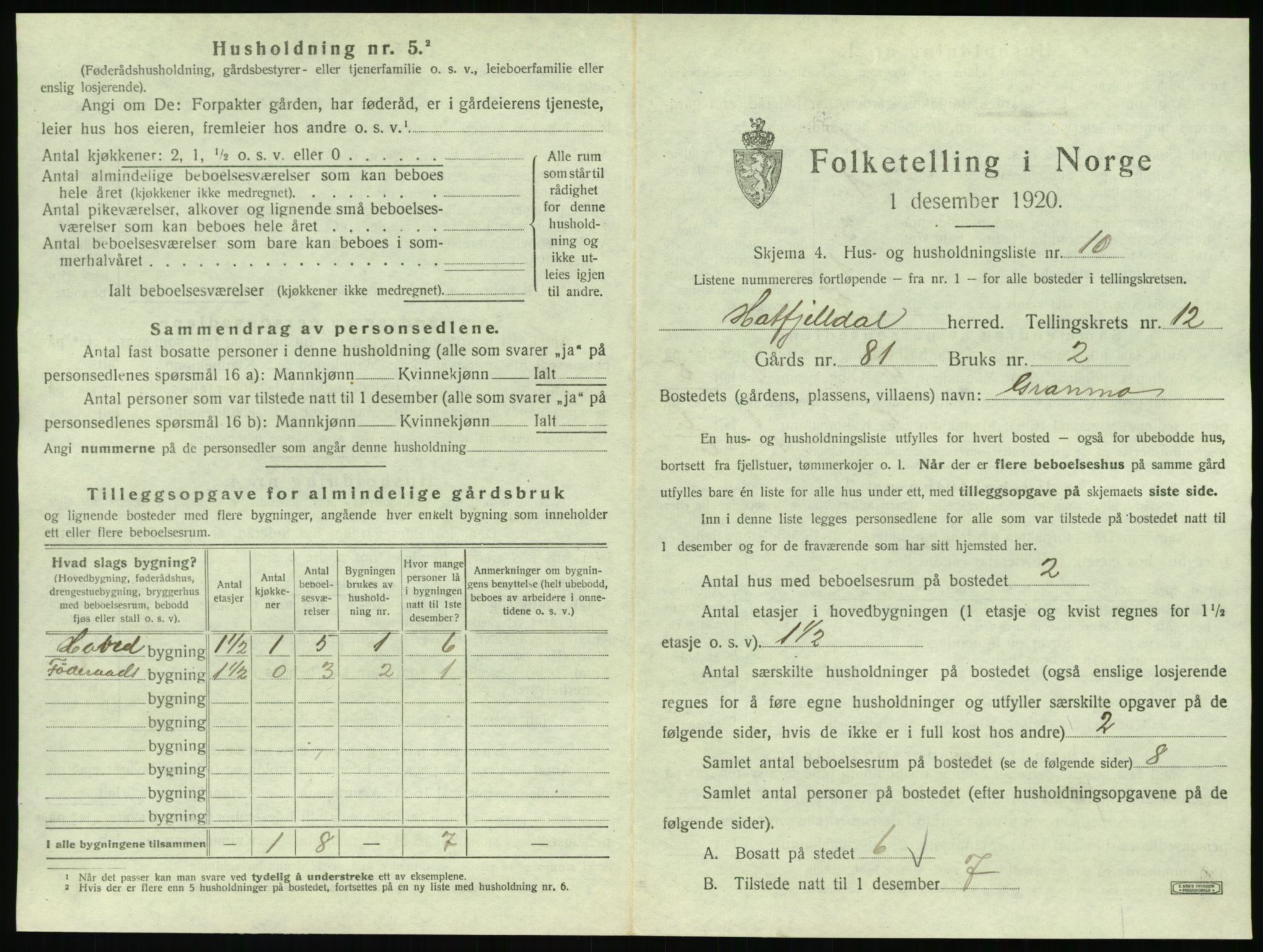 SAT, 1920 census for Hattfjelldal, 1920, p. 386