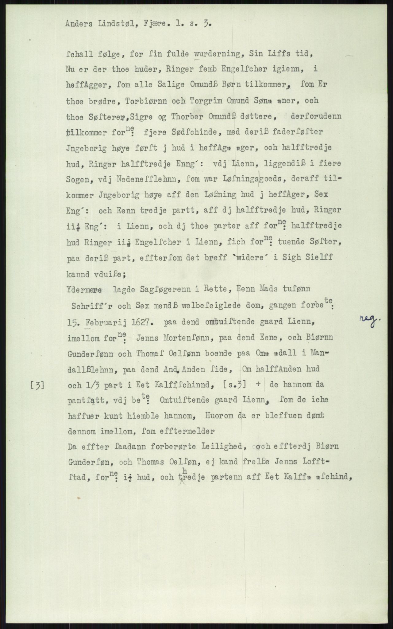 Samlinger til kildeutgivelse, Diplomavskriftsamlingen, AV/RA-EA-4053/H/Ha, p. 3138