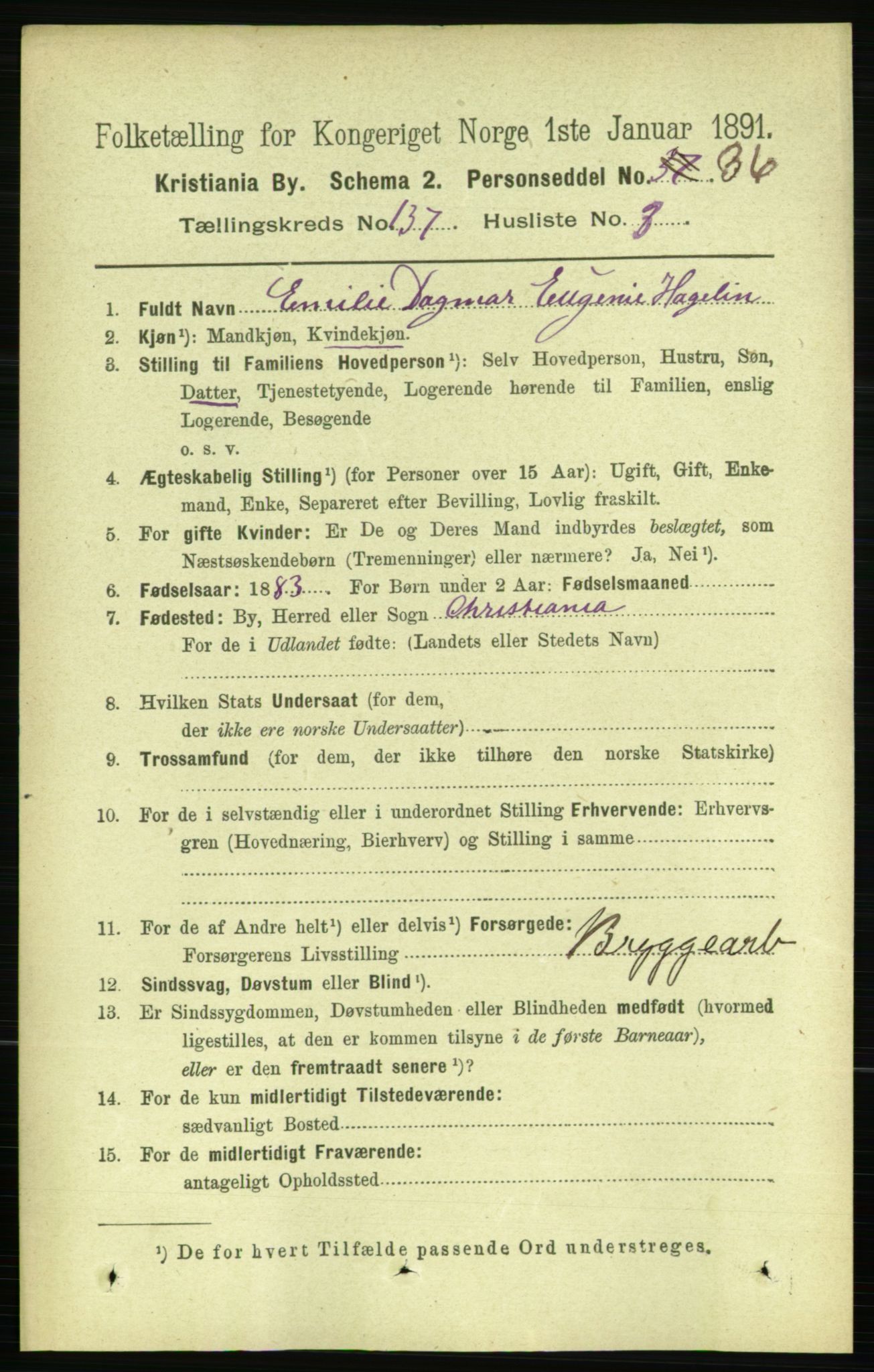 RA, 1891 census for 0301 Kristiania, 1891, p. 76335