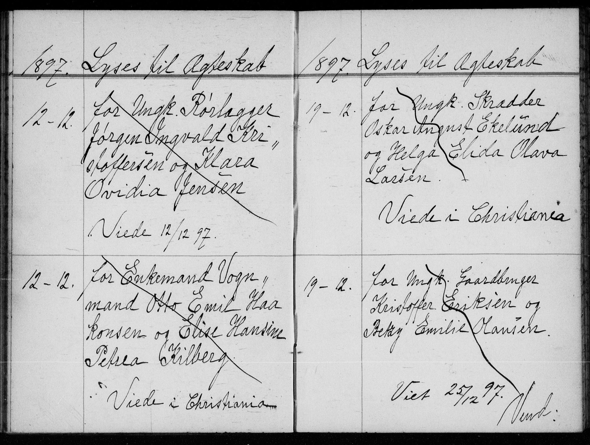 Strømsø kirkebøker, AV/SAKO-A-246/H/Ha/L0009: Banns register no. 9, 1896-1901