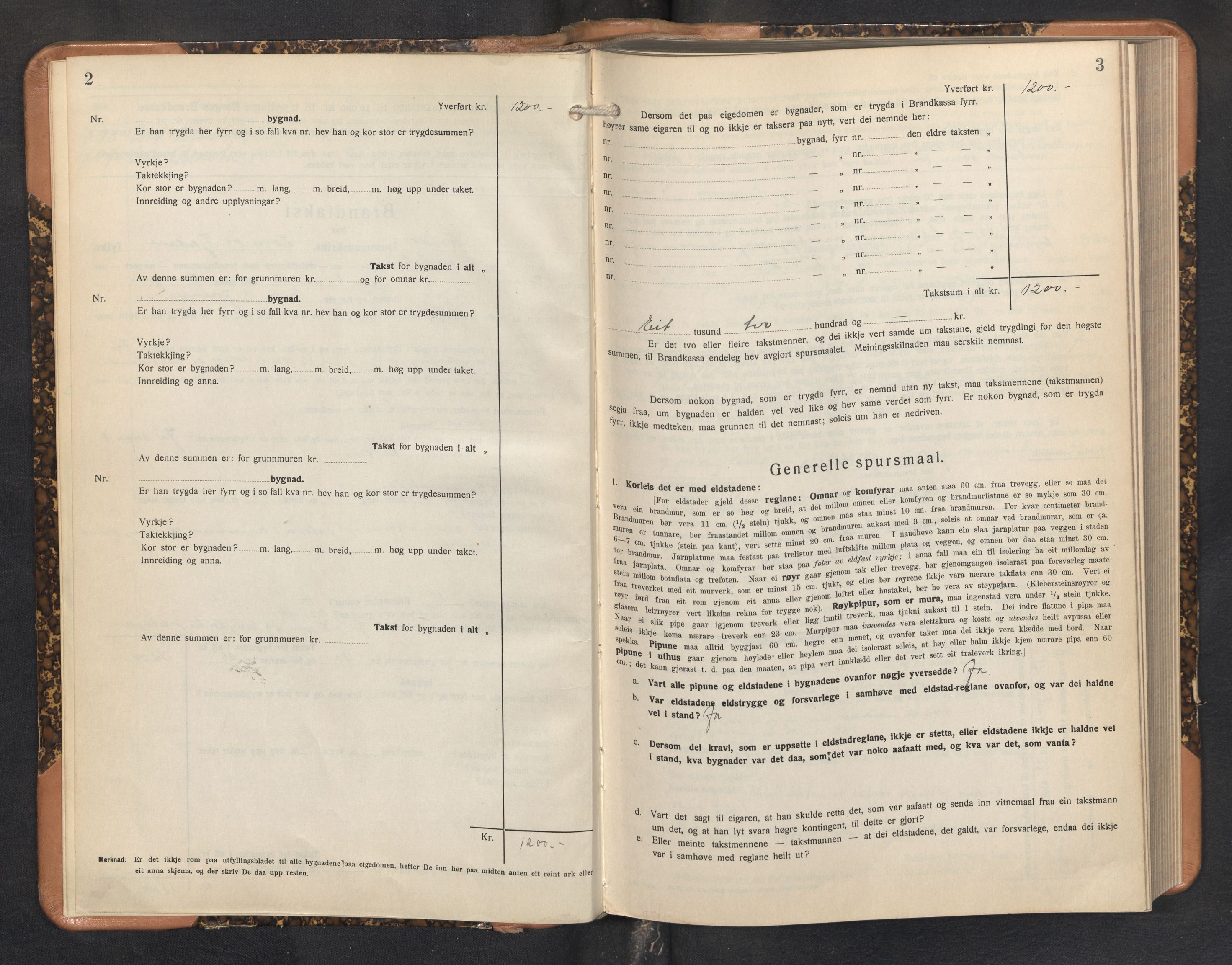 Lensmannen i Hafslo, AV/SAB-A-28001/0012/L0009: Branntakstprotokoll, skjematakst, 1933-1939, p. 2-3