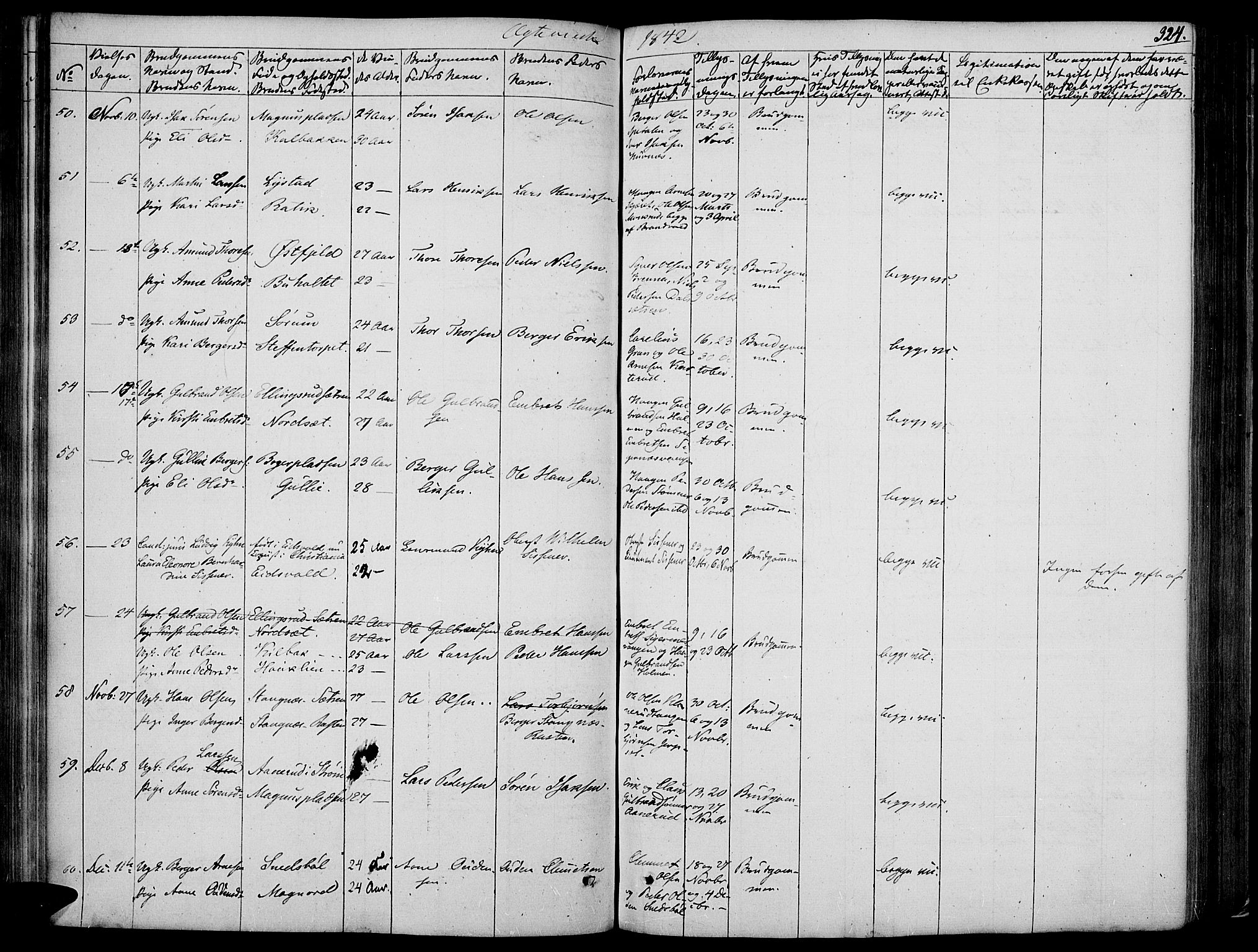 Vinger prestekontor, AV/SAH-PREST-024/H/Ha/Haa/L0008: Parish register (official) no. 8, 1839-1847, p. 324