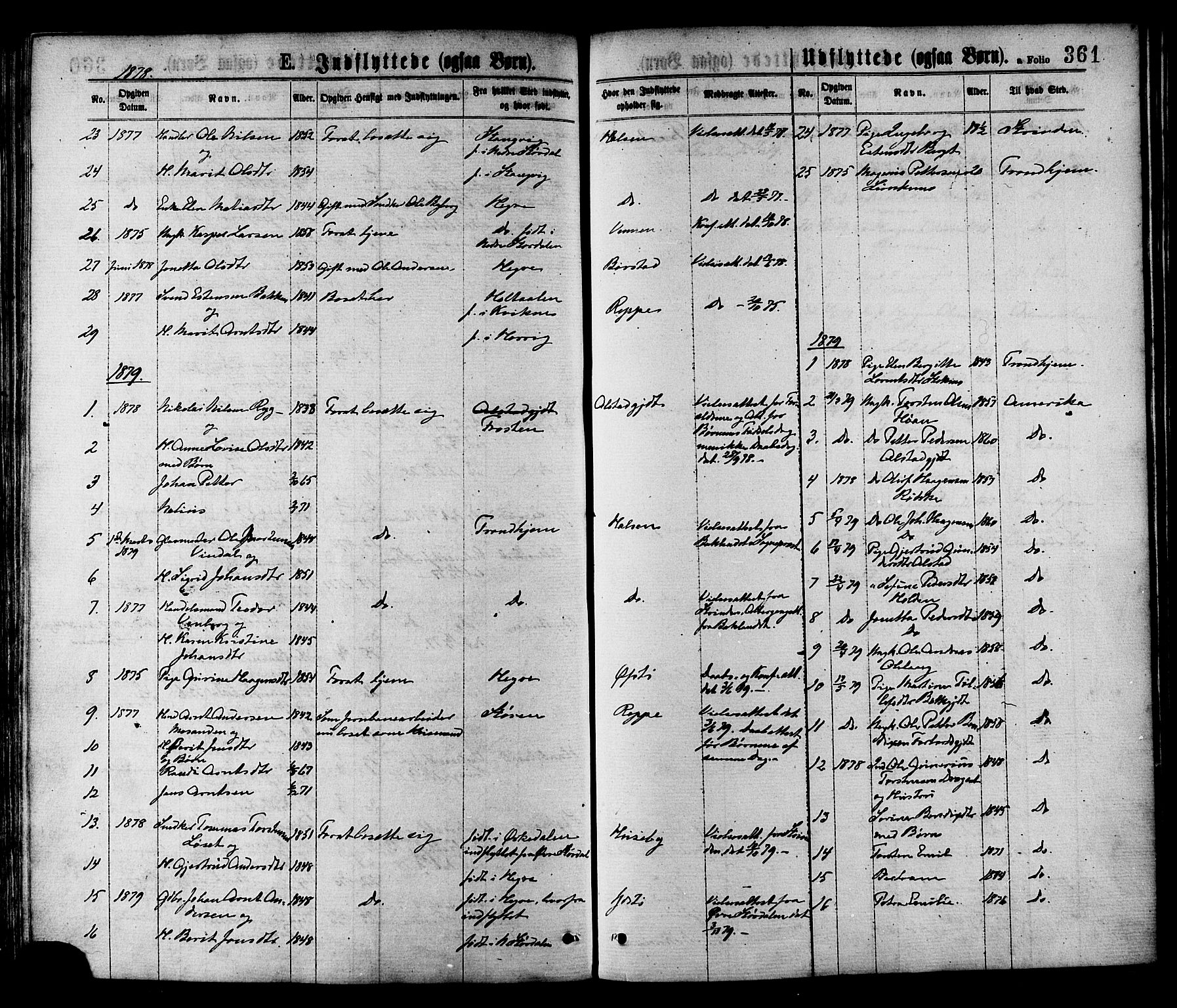 Ministerialprotokoller, klokkerbøker og fødselsregistre - Nord-Trøndelag, SAT/A-1458/709/L0076: Parish register (official) no. 709A16, 1871-1879, p. 361