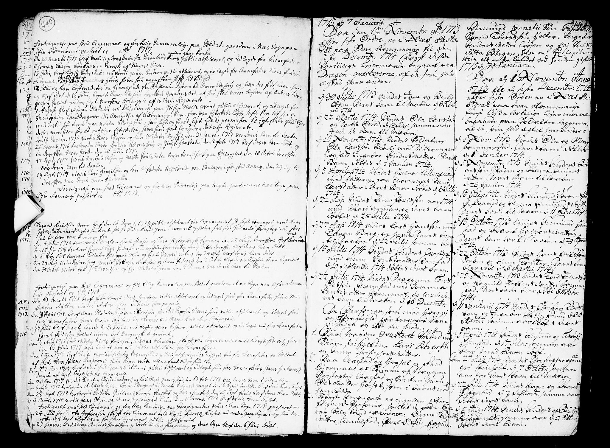 Nes prestekontor Kirkebøker, SAO/A-10410/F/Fa/L0001: Parish register (official) no. I 1, 1689-1716, p. 440-441