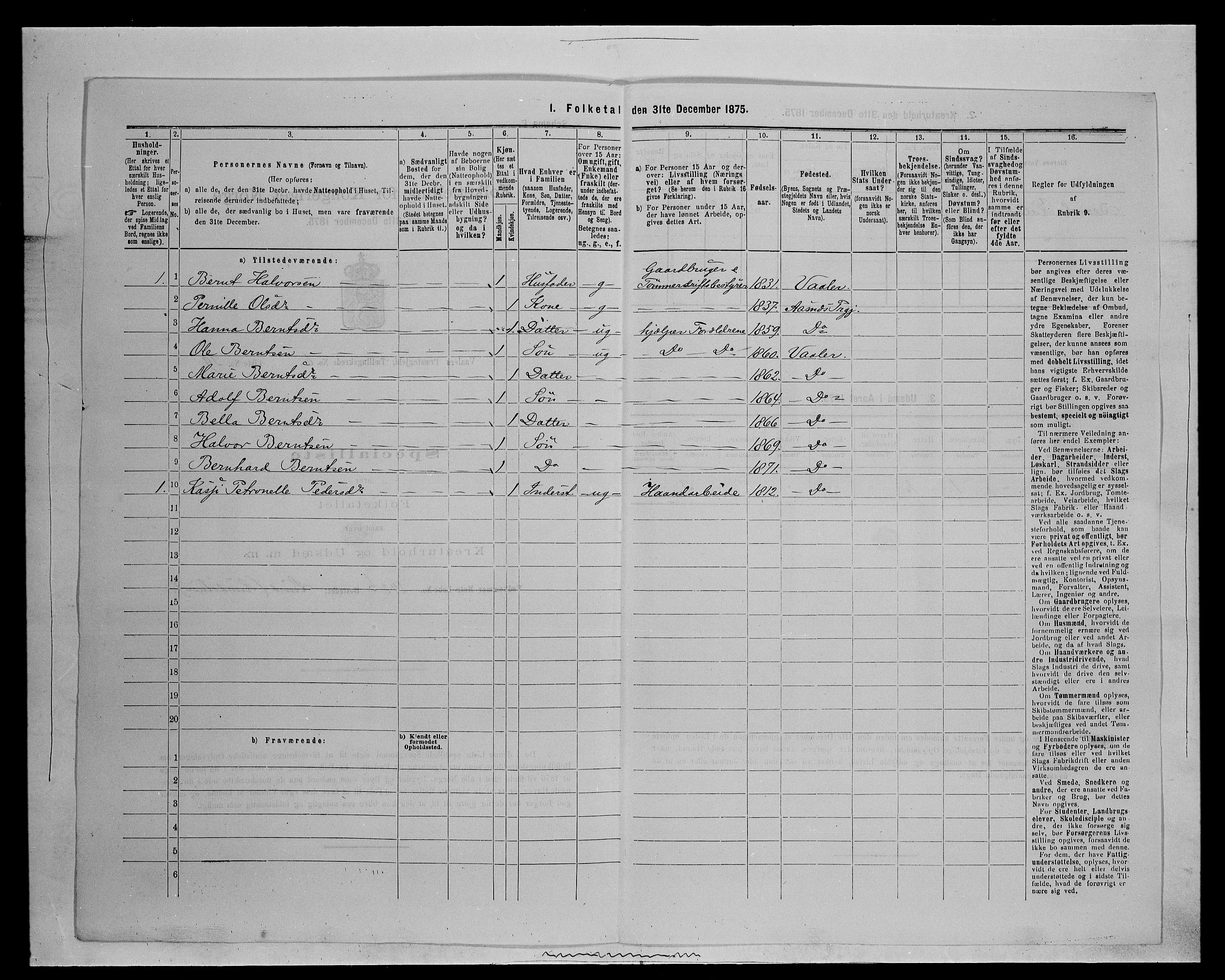 SAH, 1875 census for 0426P Våler parish (Hedmark), 1875, p. 792