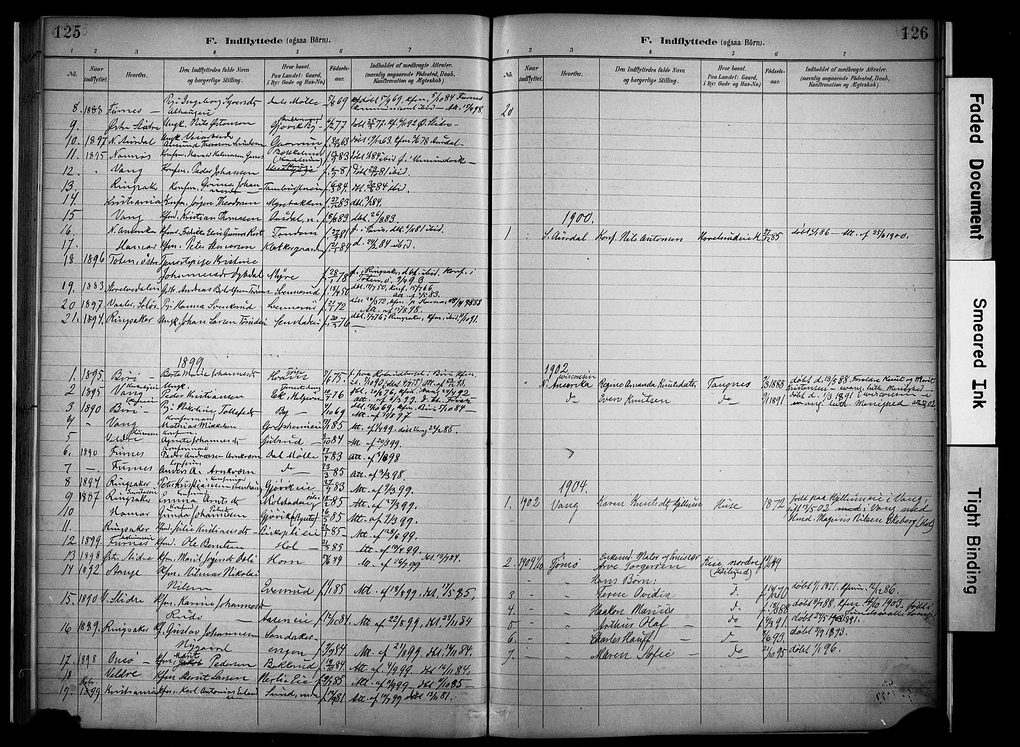 Nes prestekontor, Hedmark, SAH/PREST-020/K/Ka/L0011: Parish register (official) no. 11, 1887-1905, p. 125-126