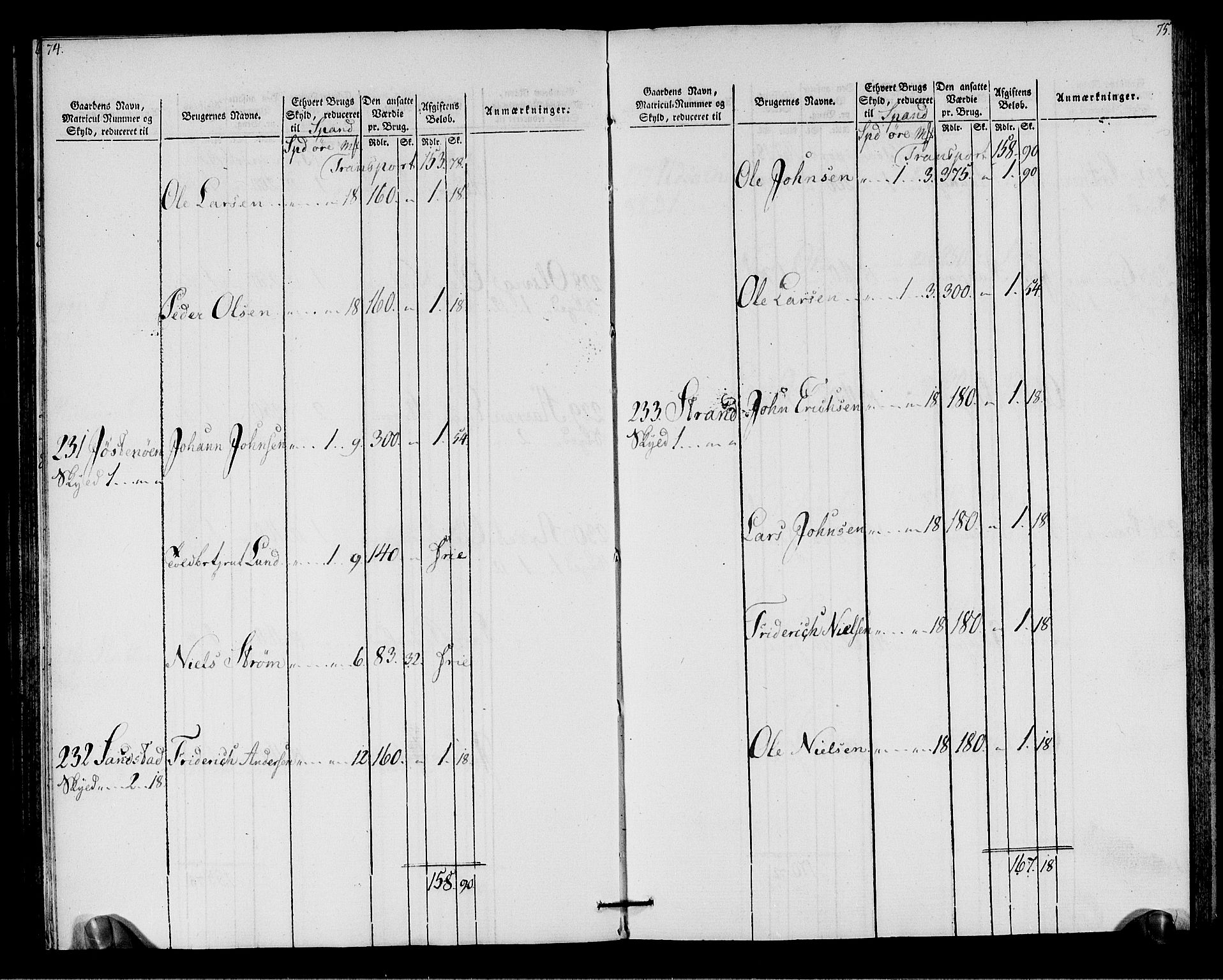 Rentekammeret inntil 1814, Realistisk ordnet avdeling, AV/RA-EA-4070/N/Ne/Nea/L0146: Fosen fogderi. Oppebørselsregister, 1803-1804, p. 40