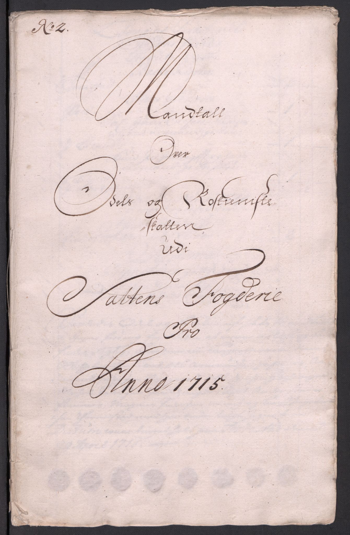 Rentekammeret inntil 1814, Reviderte regnskaper, Fogderegnskap, RA/EA-4092/R66/L4585: Fogderegnskap Salten, 1715, p. 61