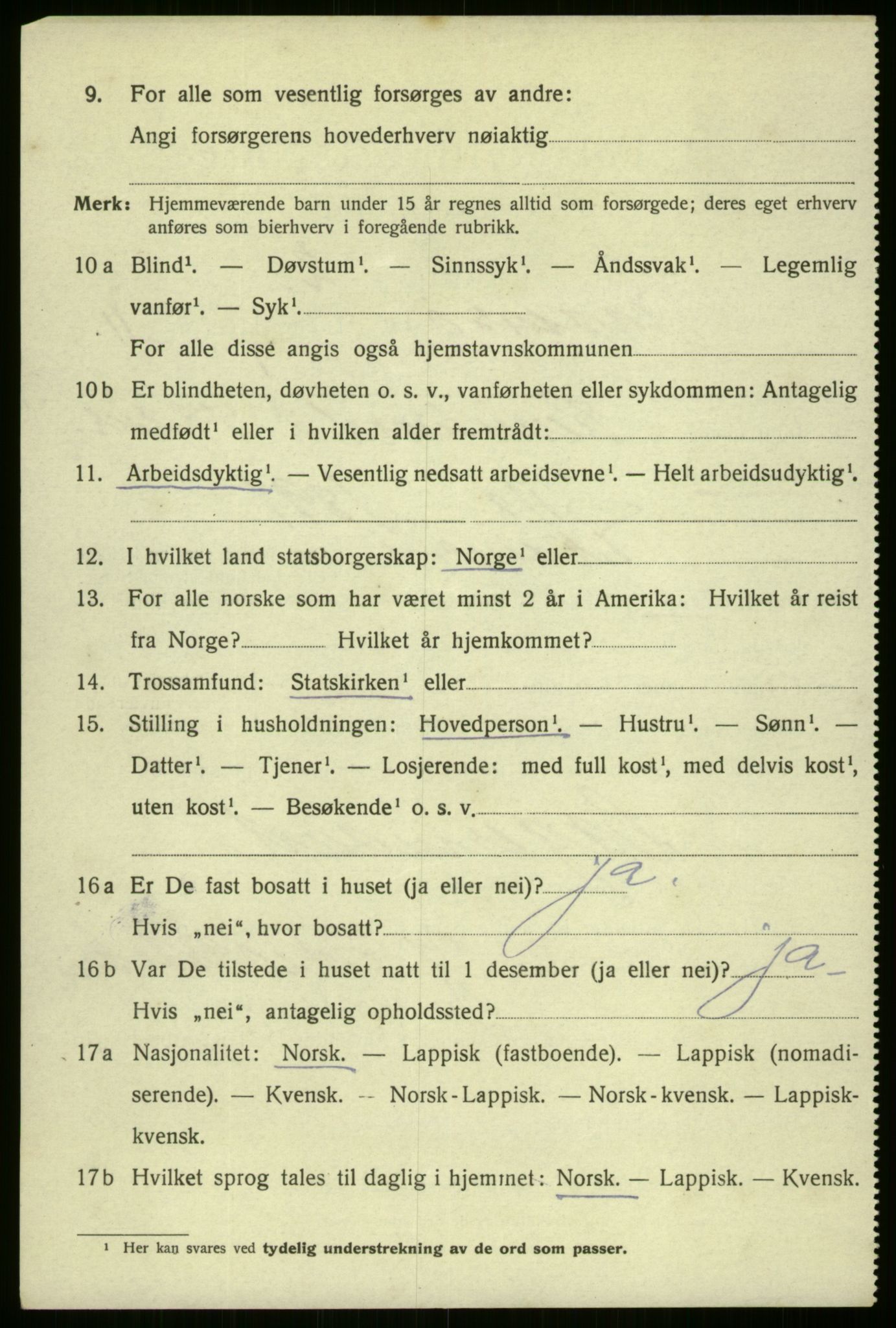 SATØ, 1920 census for Tromsø, 1920, p. 23034