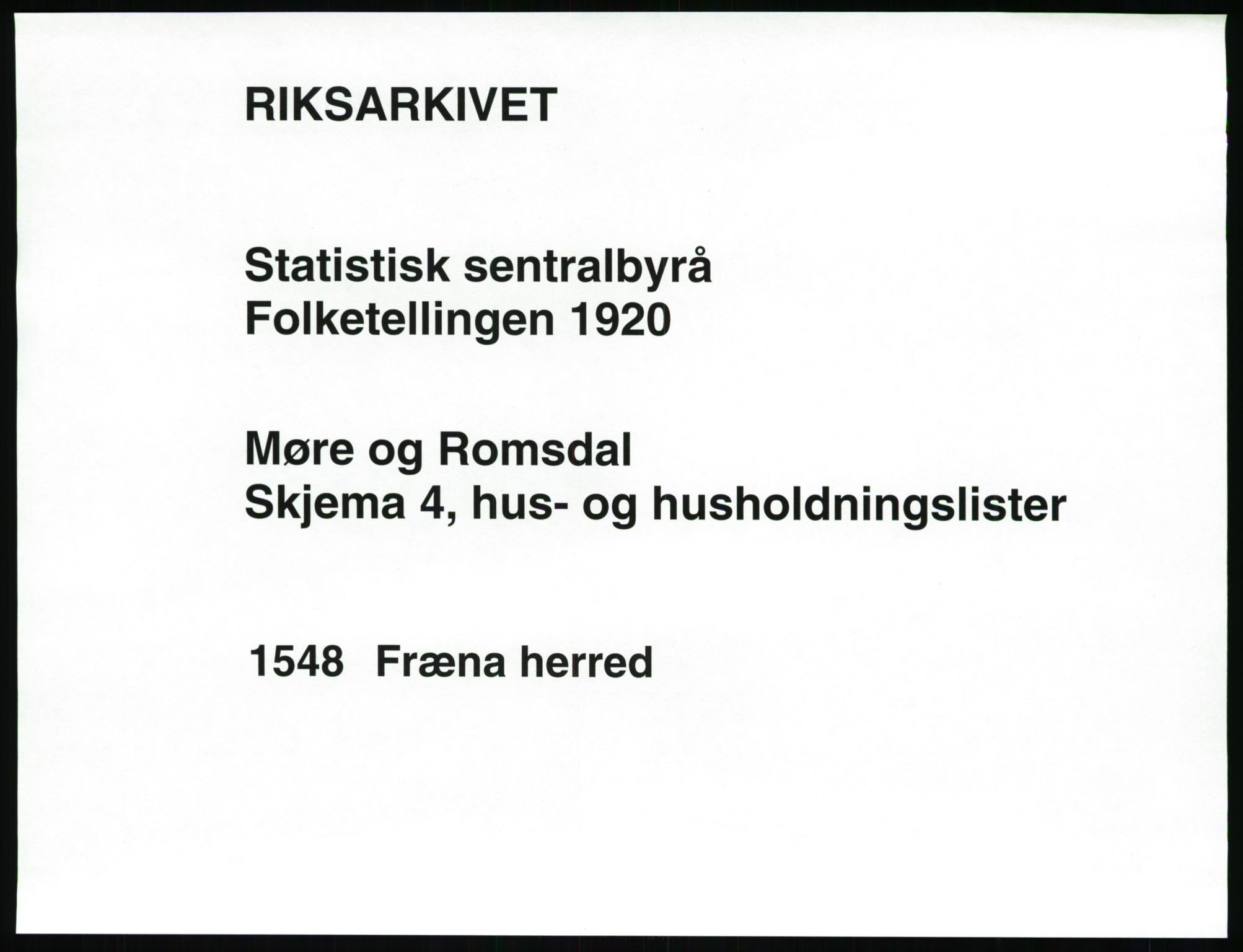SAT, 1920 census for Fræna, 1920, p. 45