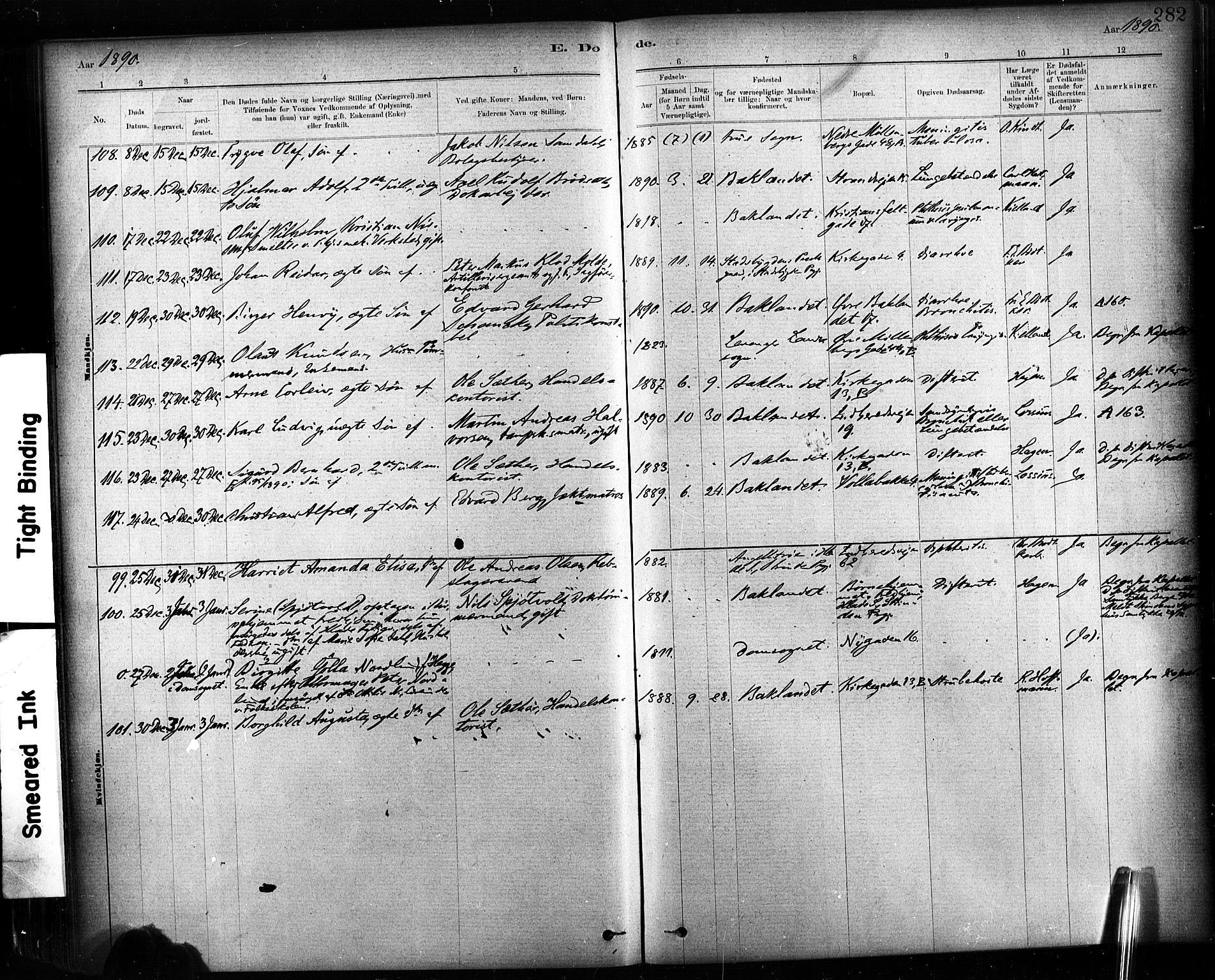Ministerialprotokoller, klokkerbøker og fødselsregistre - Sør-Trøndelag, SAT/A-1456/604/L0189: Parish register (official) no. 604A10, 1878-1892, p. 282