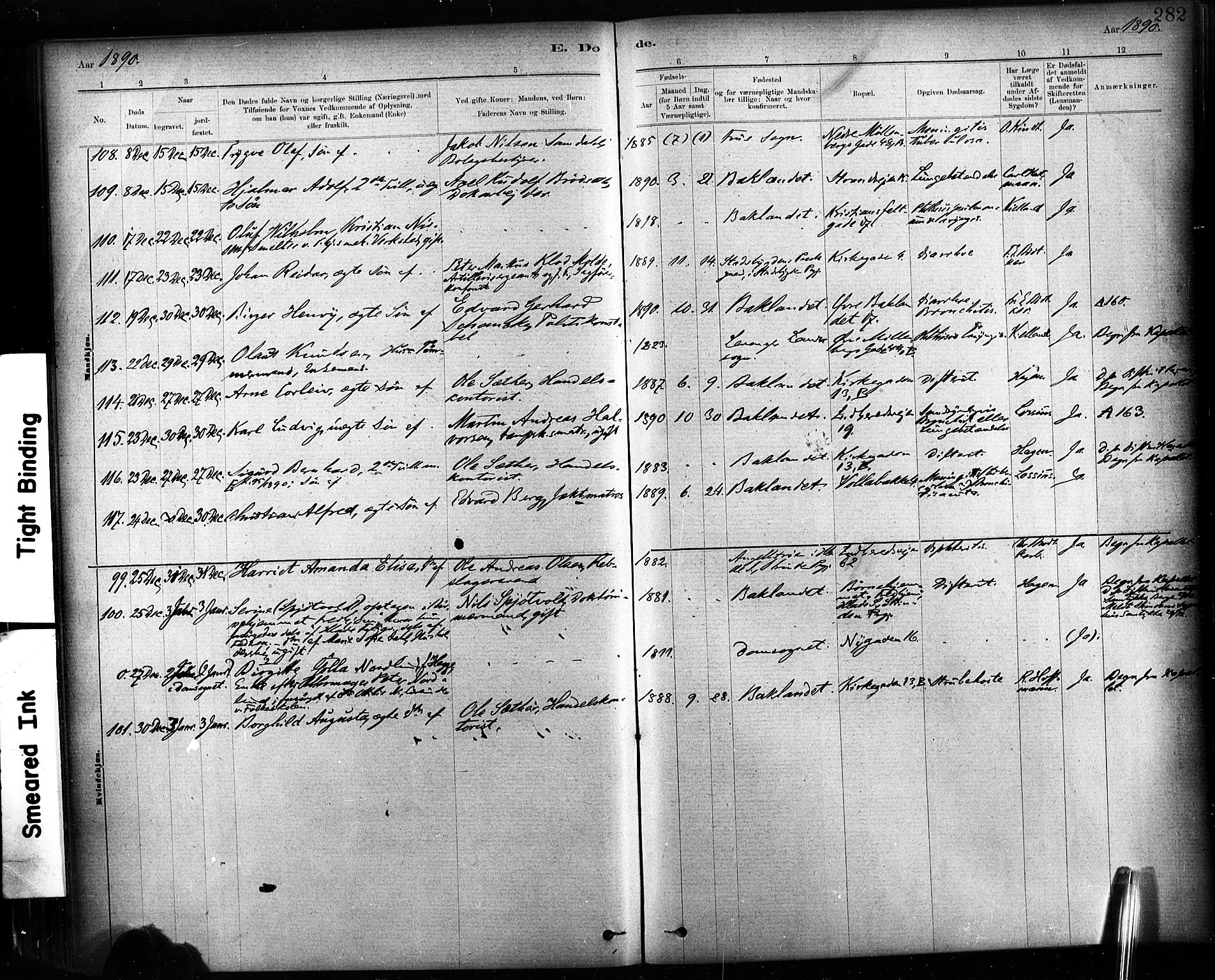 Ministerialprotokoller, klokkerbøker og fødselsregistre - Sør-Trøndelag, AV/SAT-A-1456/604/L0189: Parish register (official) no. 604A10, 1878-1892, p. 282