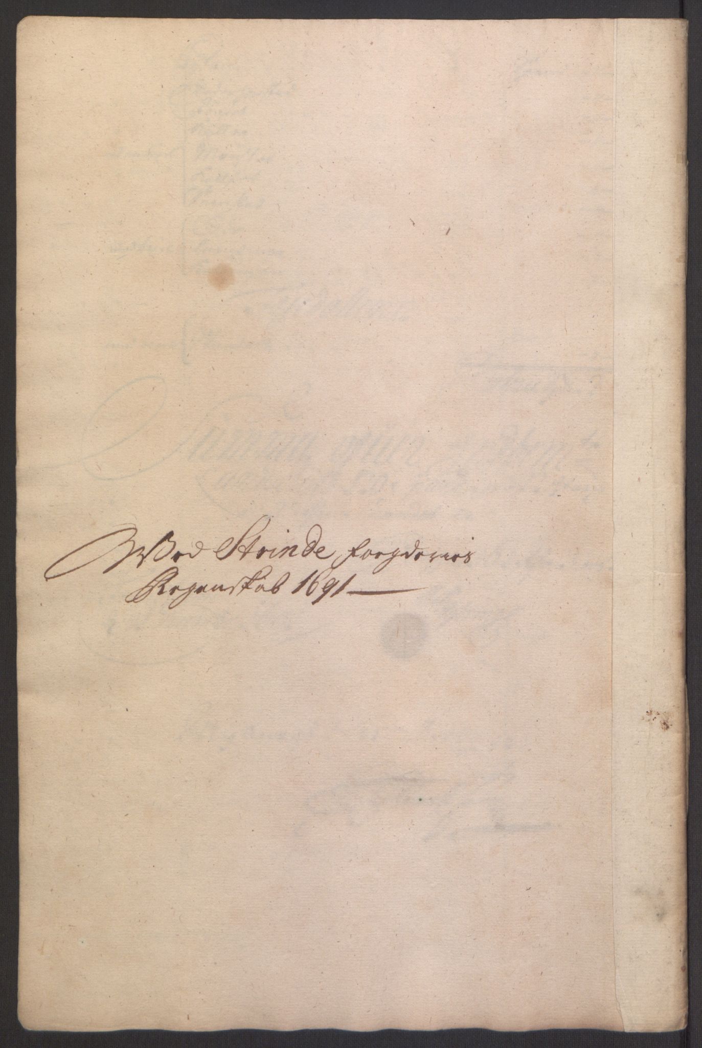 Rentekammeret inntil 1814, Reviderte regnskaper, Fogderegnskap, RA/EA-4092/R61/L4103: Fogderegnskap Strinda og Selbu, 1691-1692, p. 119
