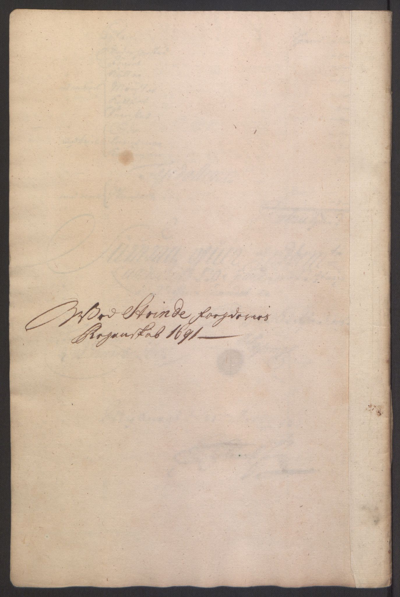 Rentekammeret inntil 1814, Reviderte regnskaper, Fogderegnskap, AV/RA-EA-4092/R61/L4103: Fogderegnskap Strinda og Selbu, 1691-1692, p. 119