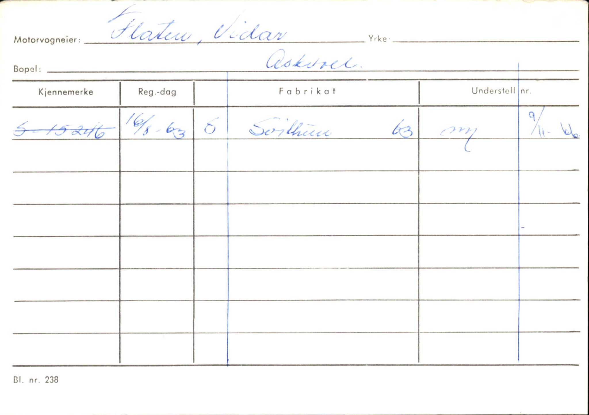 Statens vegvesen, Sogn og Fjordane vegkontor, SAB/A-5301/4/F/L0132: Eigarregister Askvoll A-Å. Balestrand A-Å, 1945-1975, p. 253