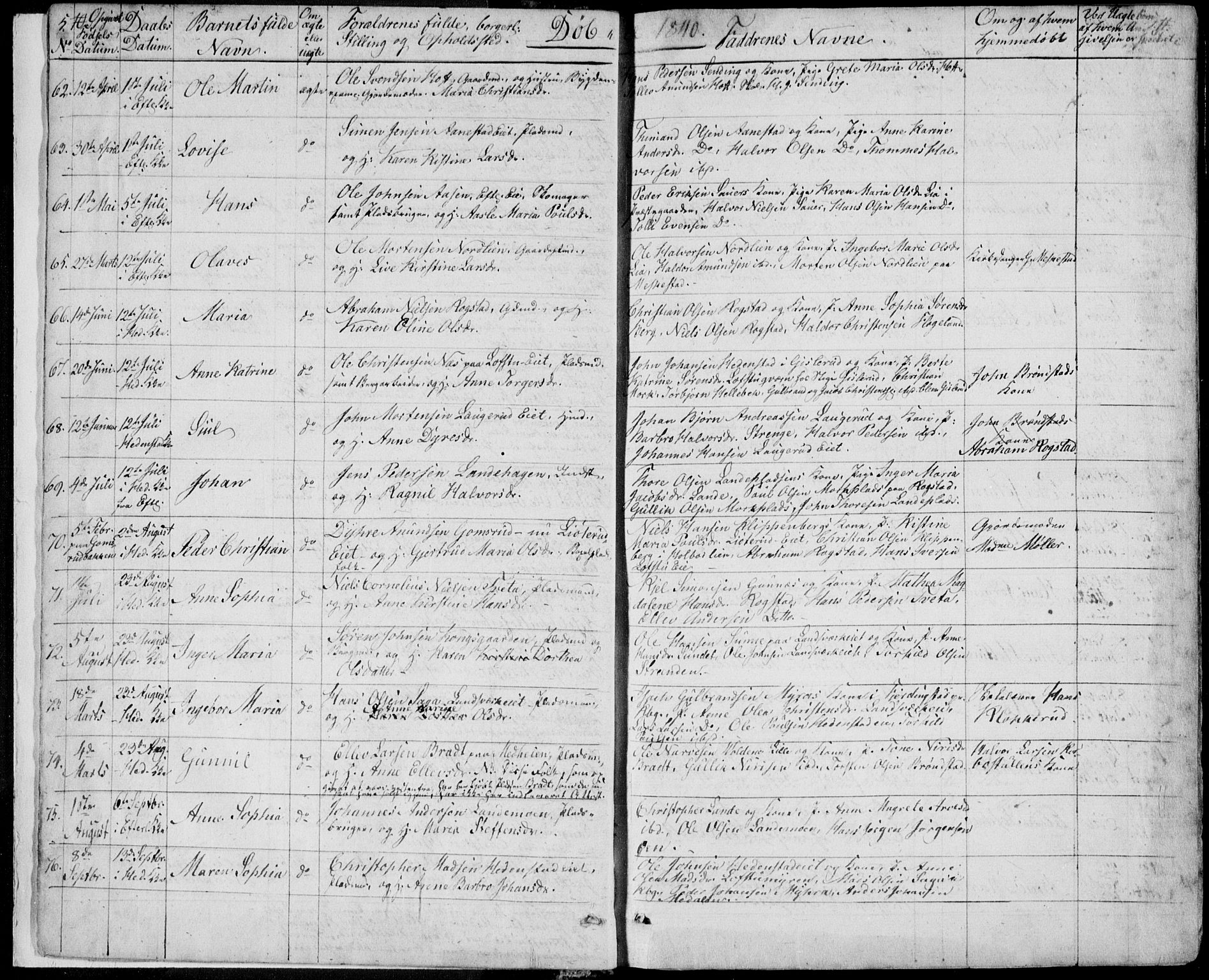 Sandsvær kirkebøker, AV/SAKO-A-244/F/Fa/L0005: Parish register (official) no. I 5, 1840-1856, p. 10-11