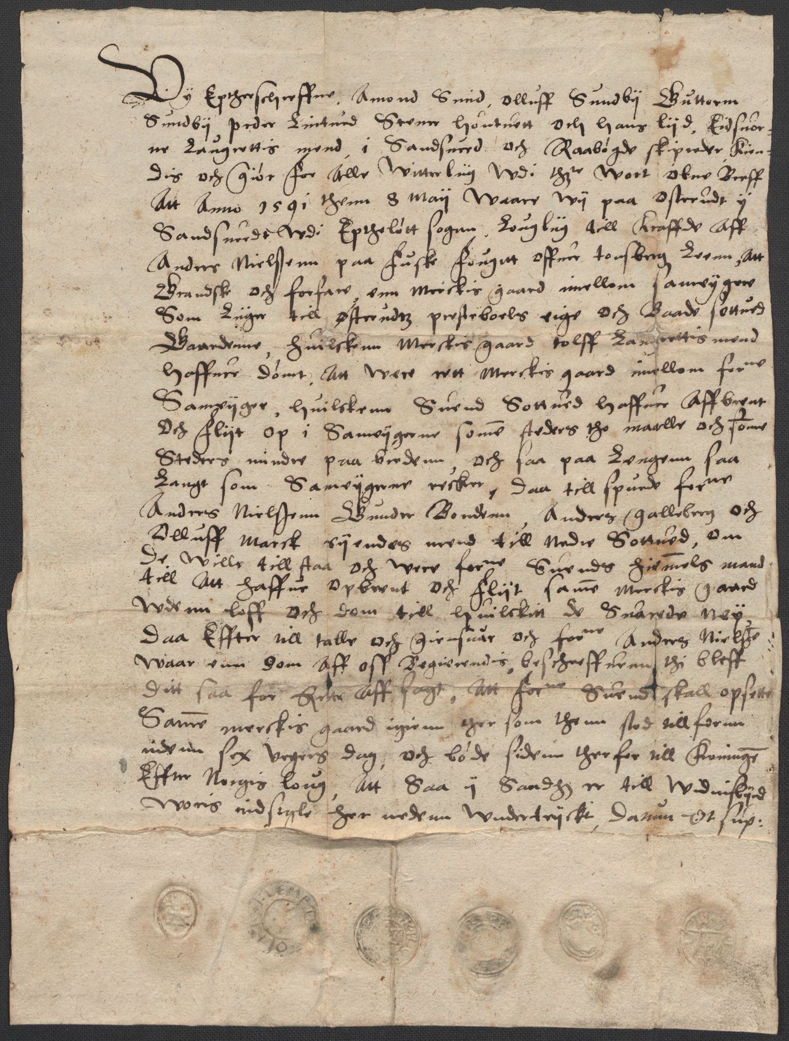 Riksarkivets diplomsamling, AV/RA-EA-5965/F02/L0093: Dokumenter, 1591, p. 82