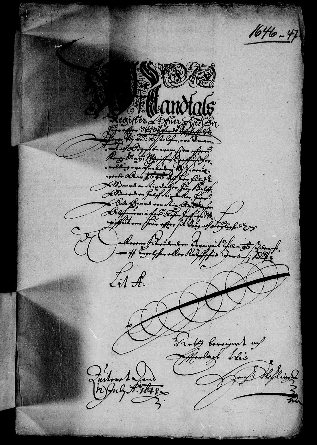 Rentekammeret inntil 1814, Reviderte regnskaper, Lensregnskaper, AV/RA-EA-5023/R/Rb/Rbr/L0017: Lista len, 1646-1649