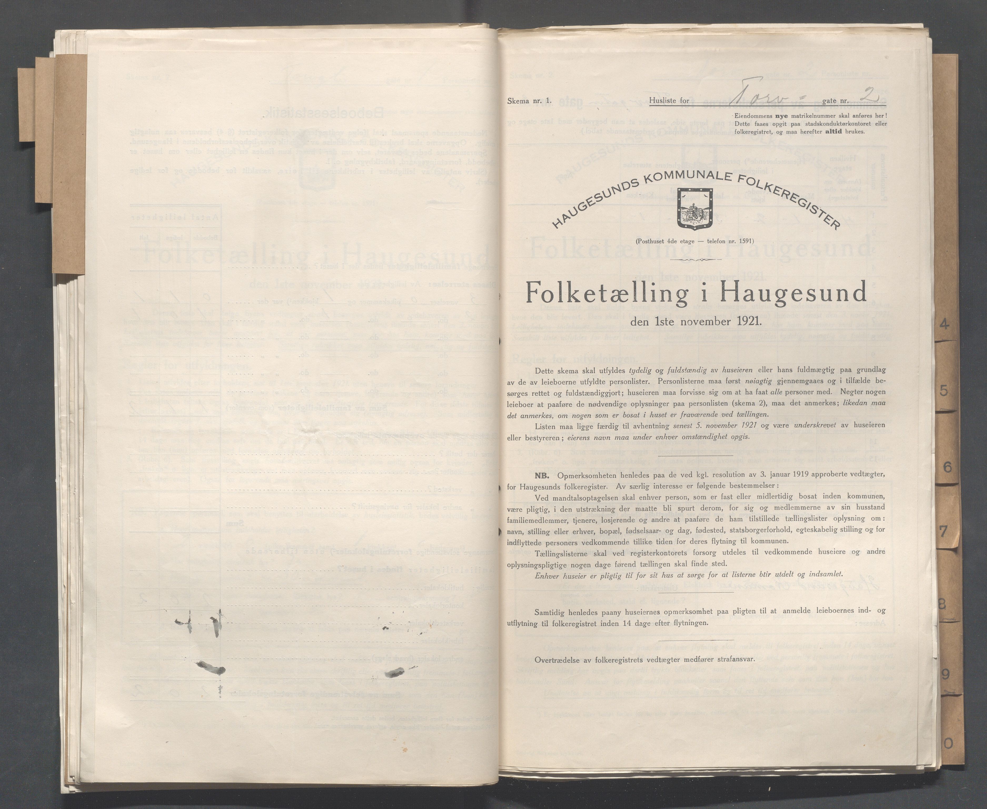 IKAR, Local census 1.11.1921 for Haugesund, 1921, p. 5440