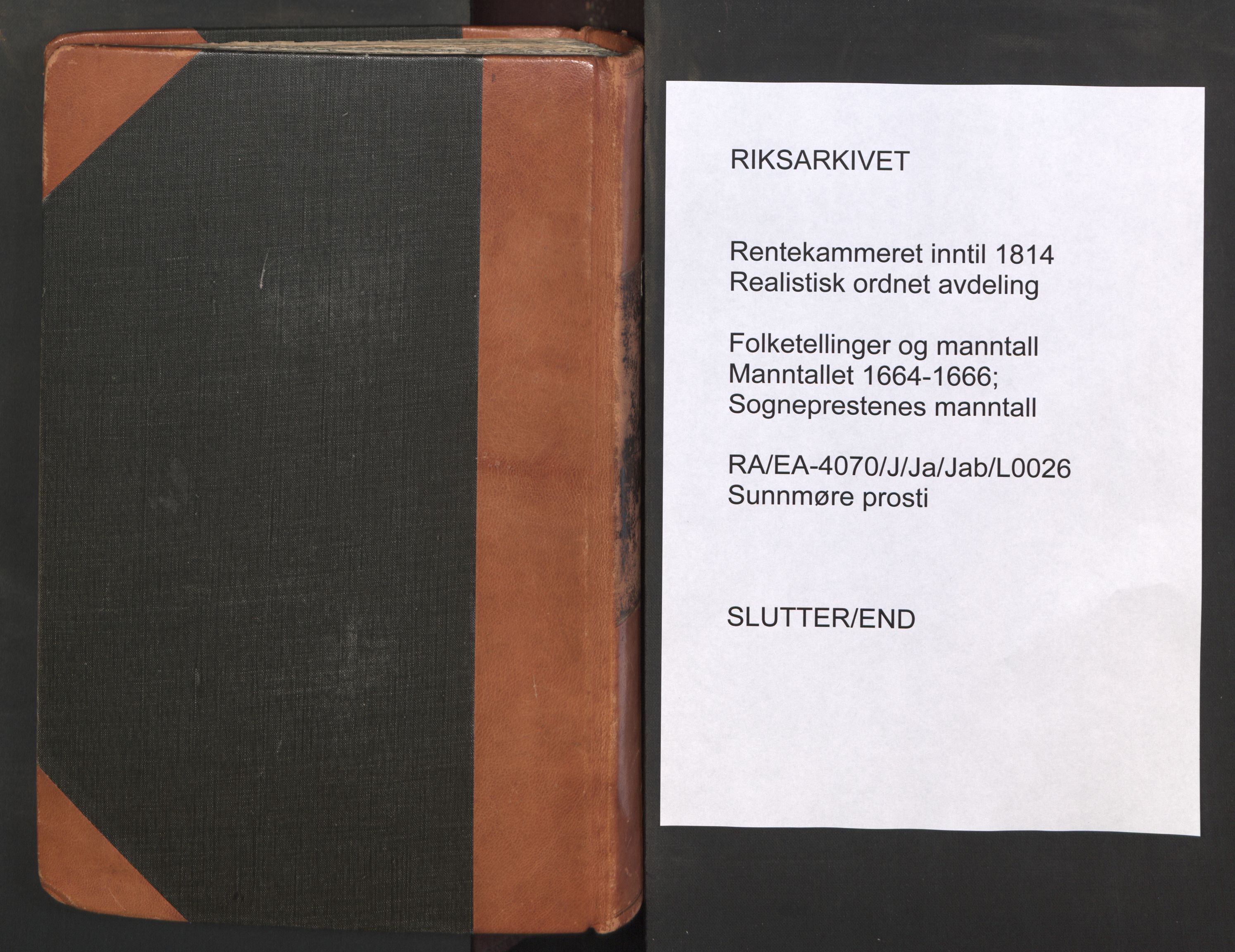 RA, Vicar's Census 1664-1666, no. 26: Sunnmøre deanery, 1664-1666