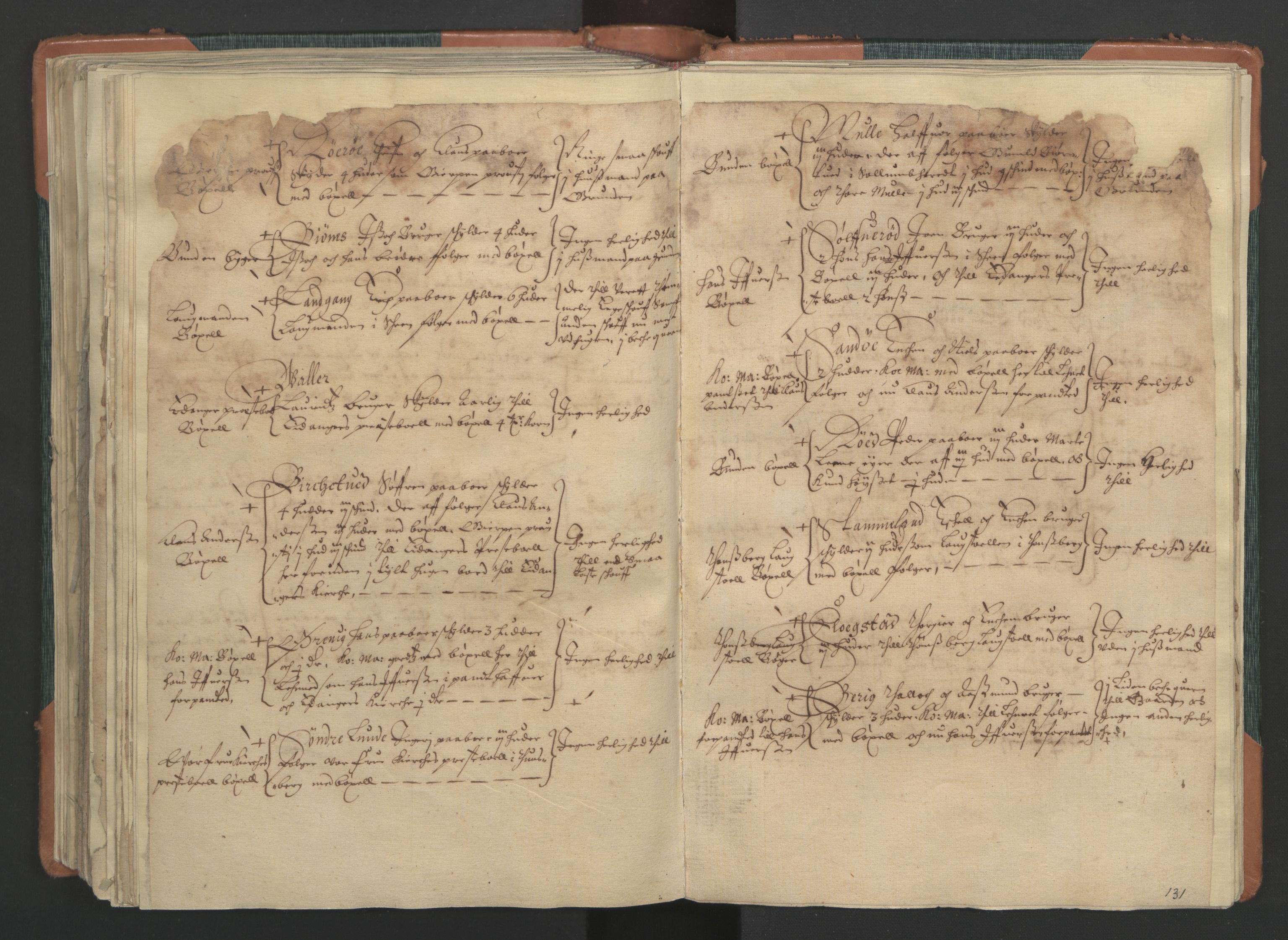 Rentekammeret inntil 1814, Realistisk ordnet avdeling, AV/RA-EA-4070/L/L0017: Skien lagdømme. Alminnelig jordebok for Telemark, Bamble og Numedal, 1661, p. 130b-131a