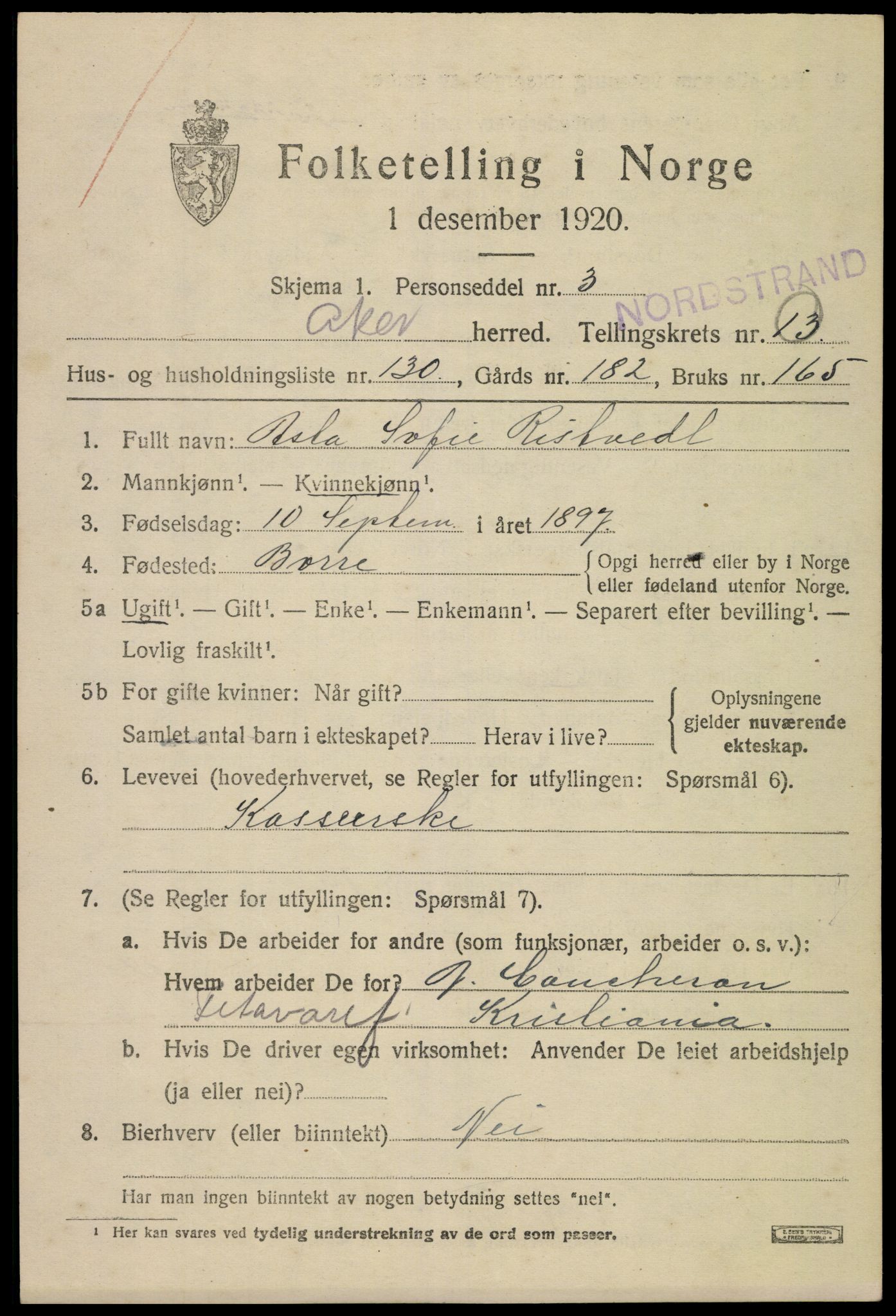 SAO, 1920 census for Aker, 1920, p. 80592