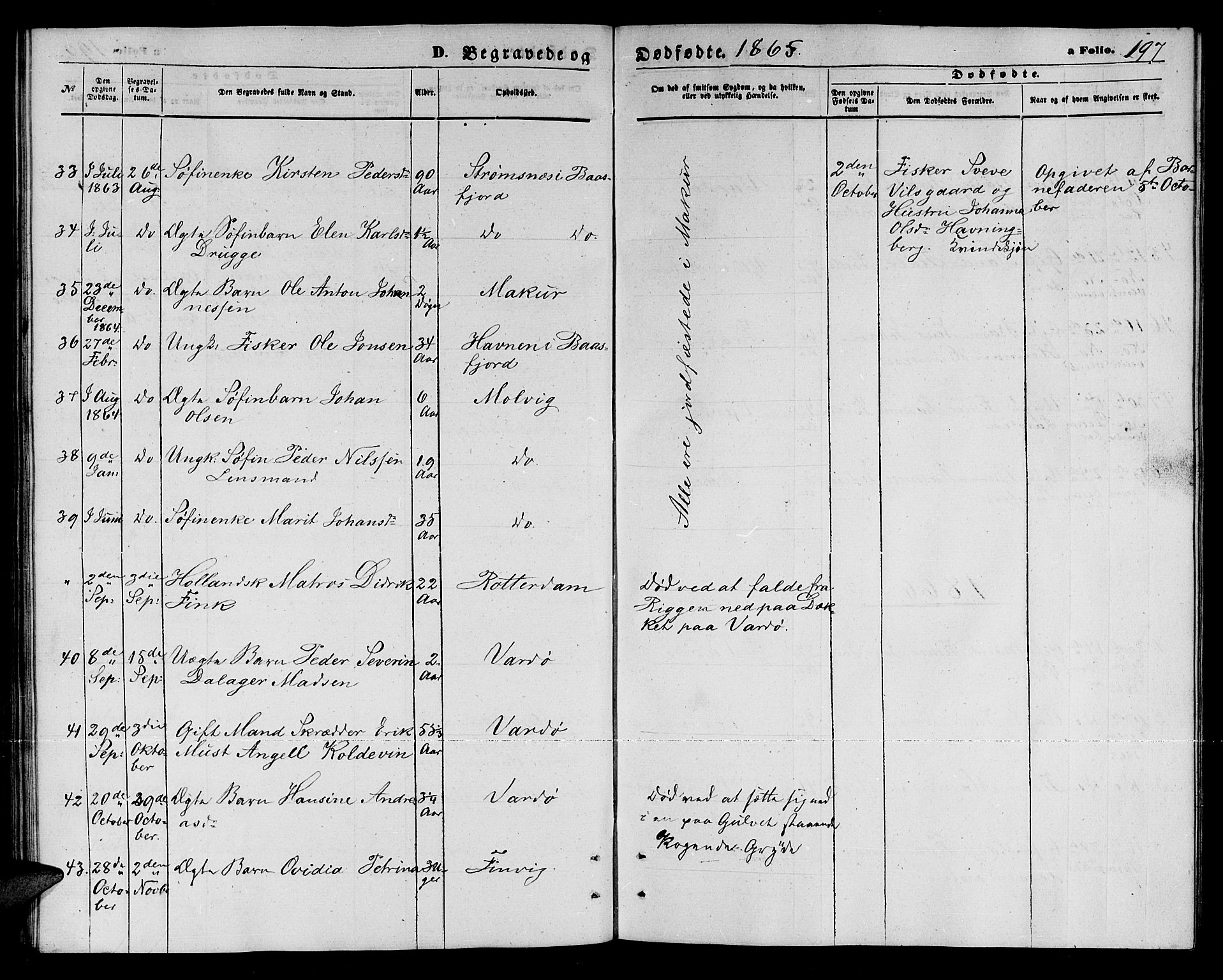 Vardø sokneprestkontor, AV/SATØ-S-1332/H/Hb/L0002klokker: Parish register (copy) no. 2, 1861-1870, p. 197