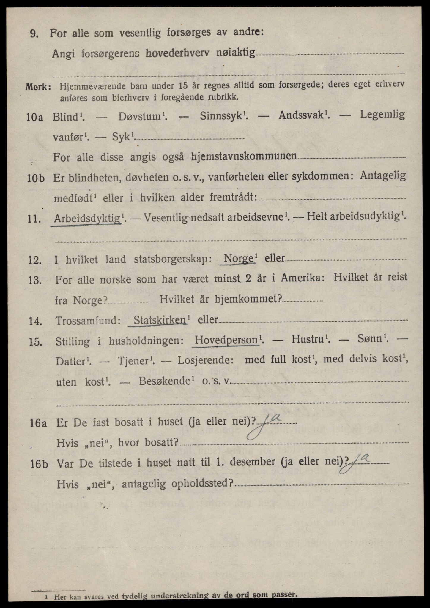 SAT, 1920 census for Stordal, 1920, p. 657