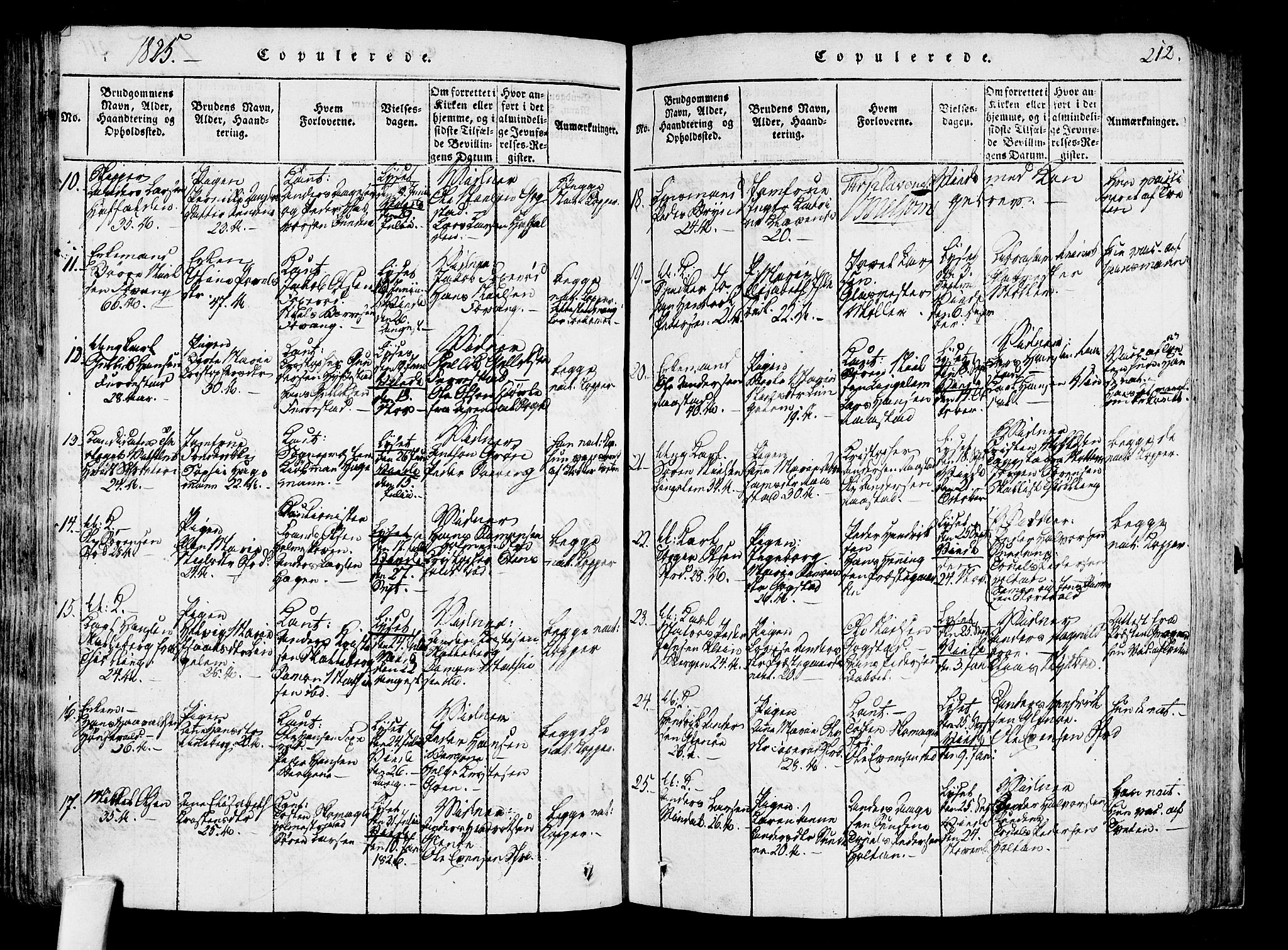 Sandar kirkebøker, AV/SAKO-A-243/F/Fa/L0004: Parish register (official) no. 4, 1814-1832, p. 212