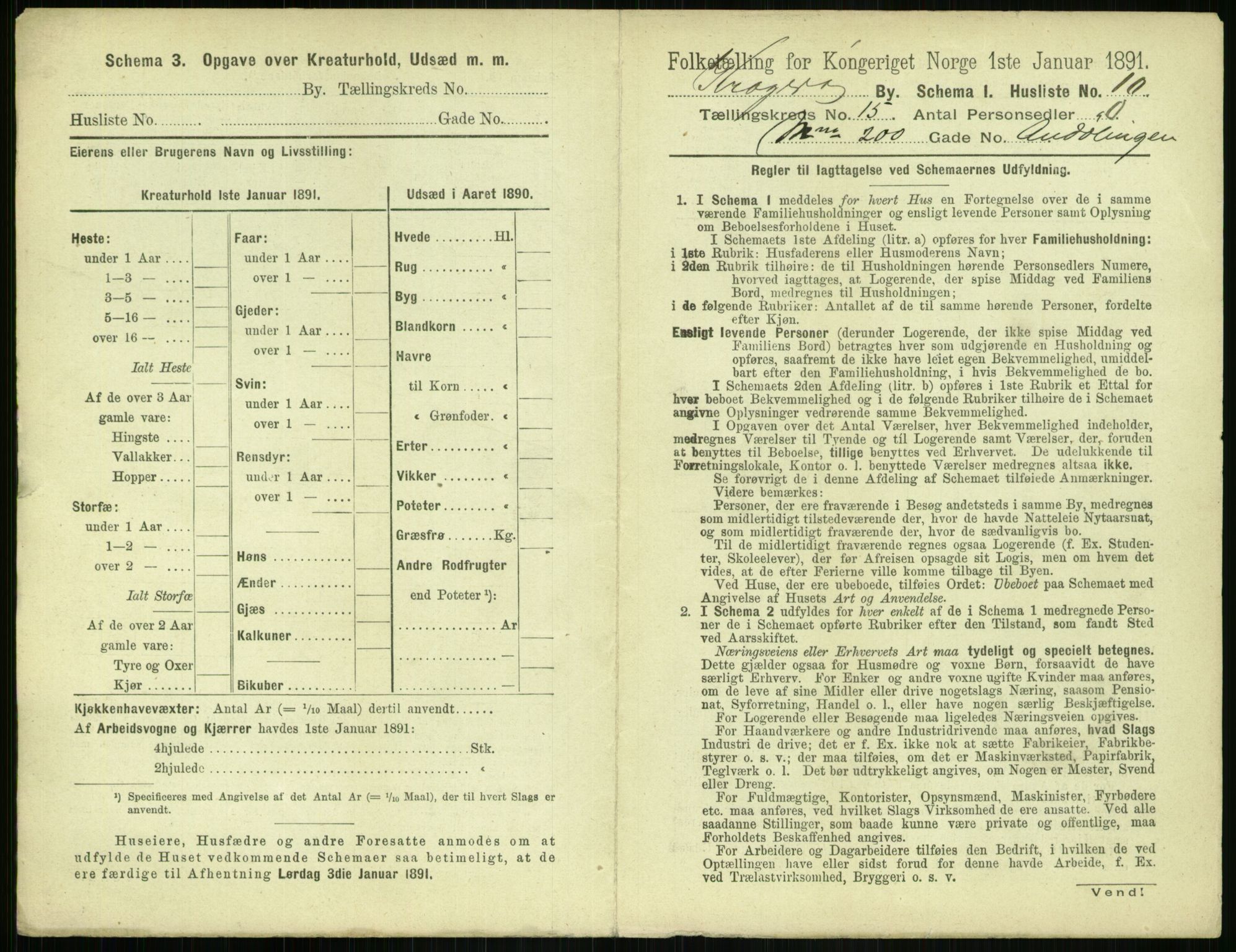 RA, 1891 census for 0801 Kragerø, 1891, p. 720